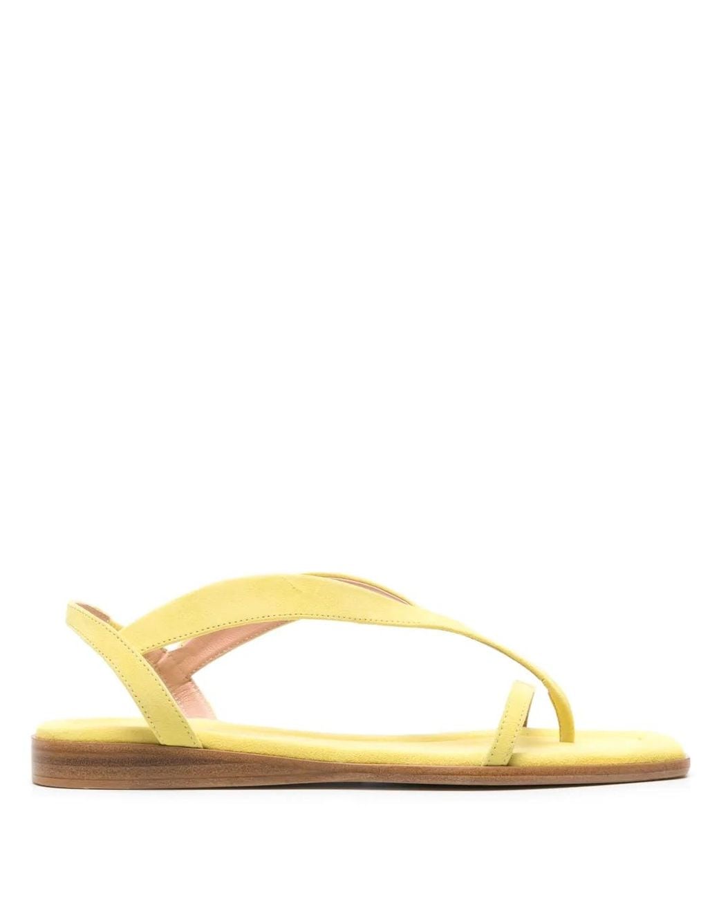 Fabiana Filippi Yellow Slingback Suede Flat Sandals