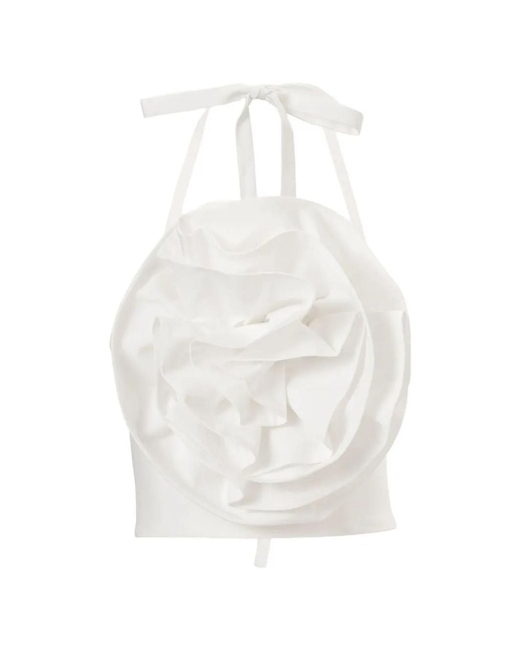 Carolina Herrera White Rosette-Motif Top