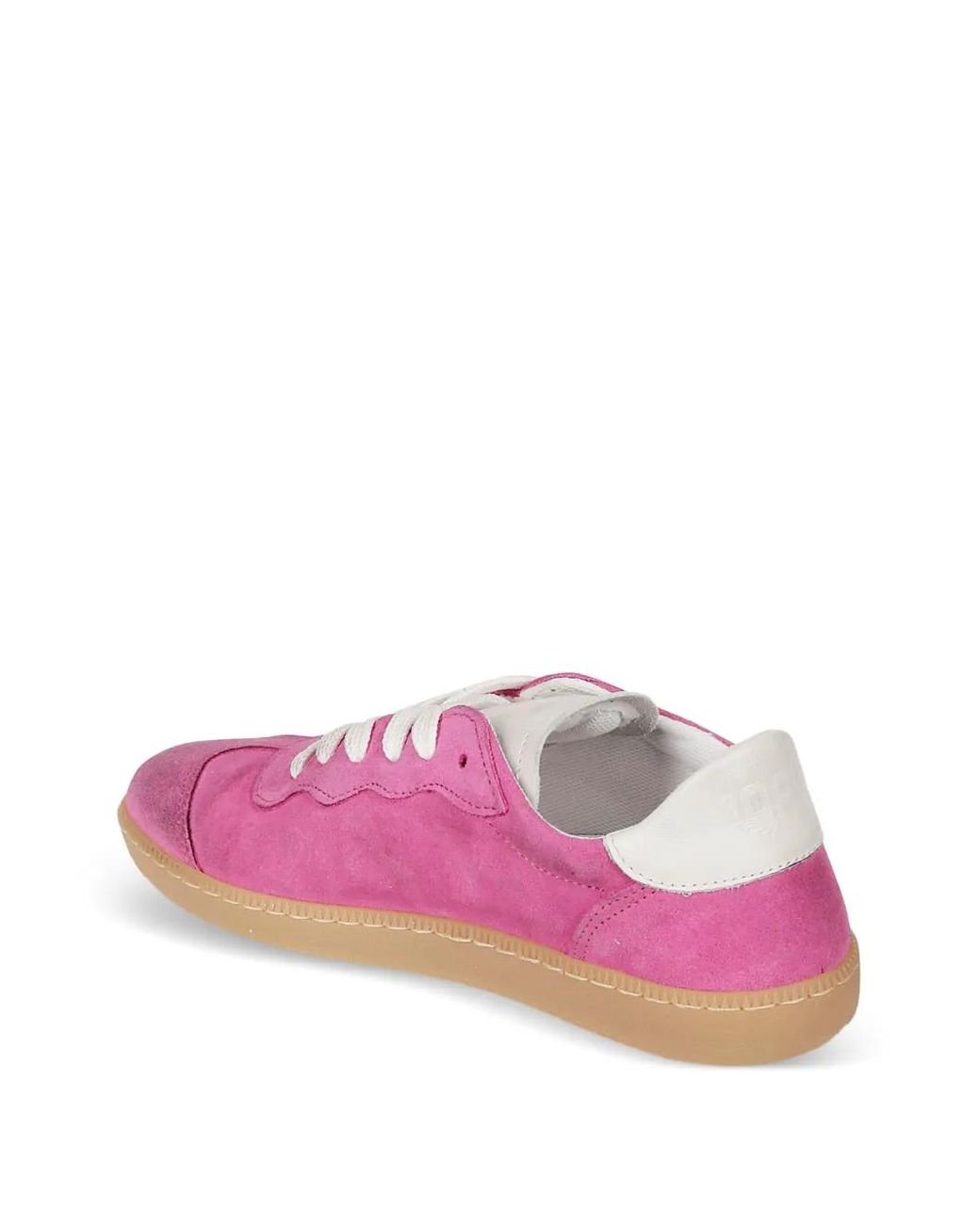 Be980 Pink Logo-Detail Suede Sneakers for men