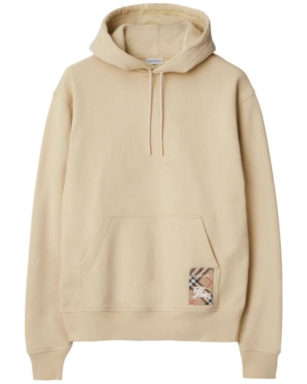 Burberry Natural Check Label Hoodie for men