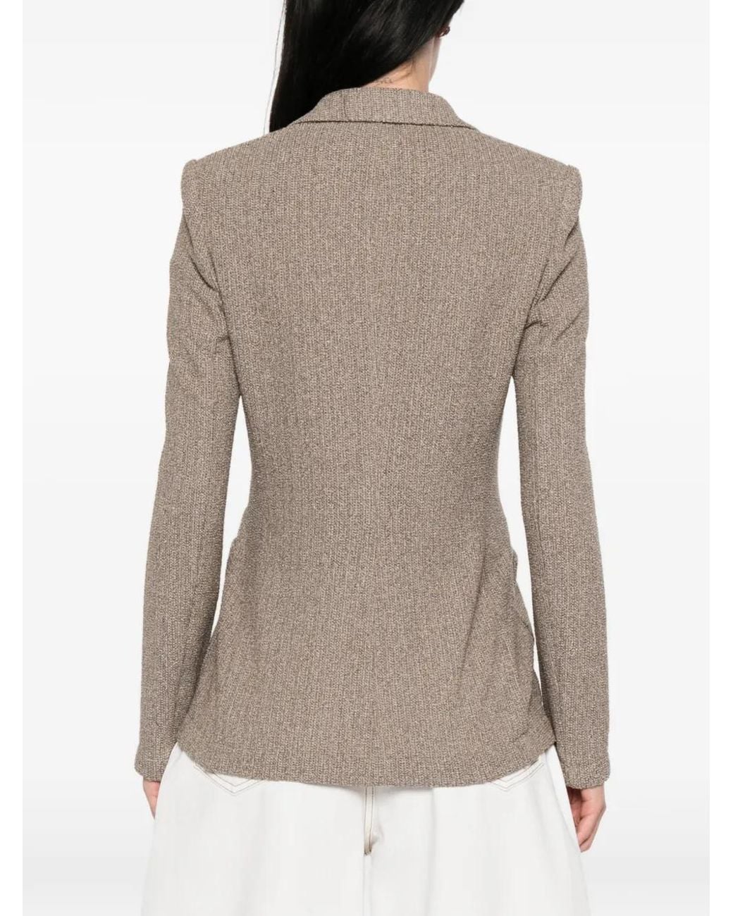 Harris Wharf London Brown Double-Breasted Blazer