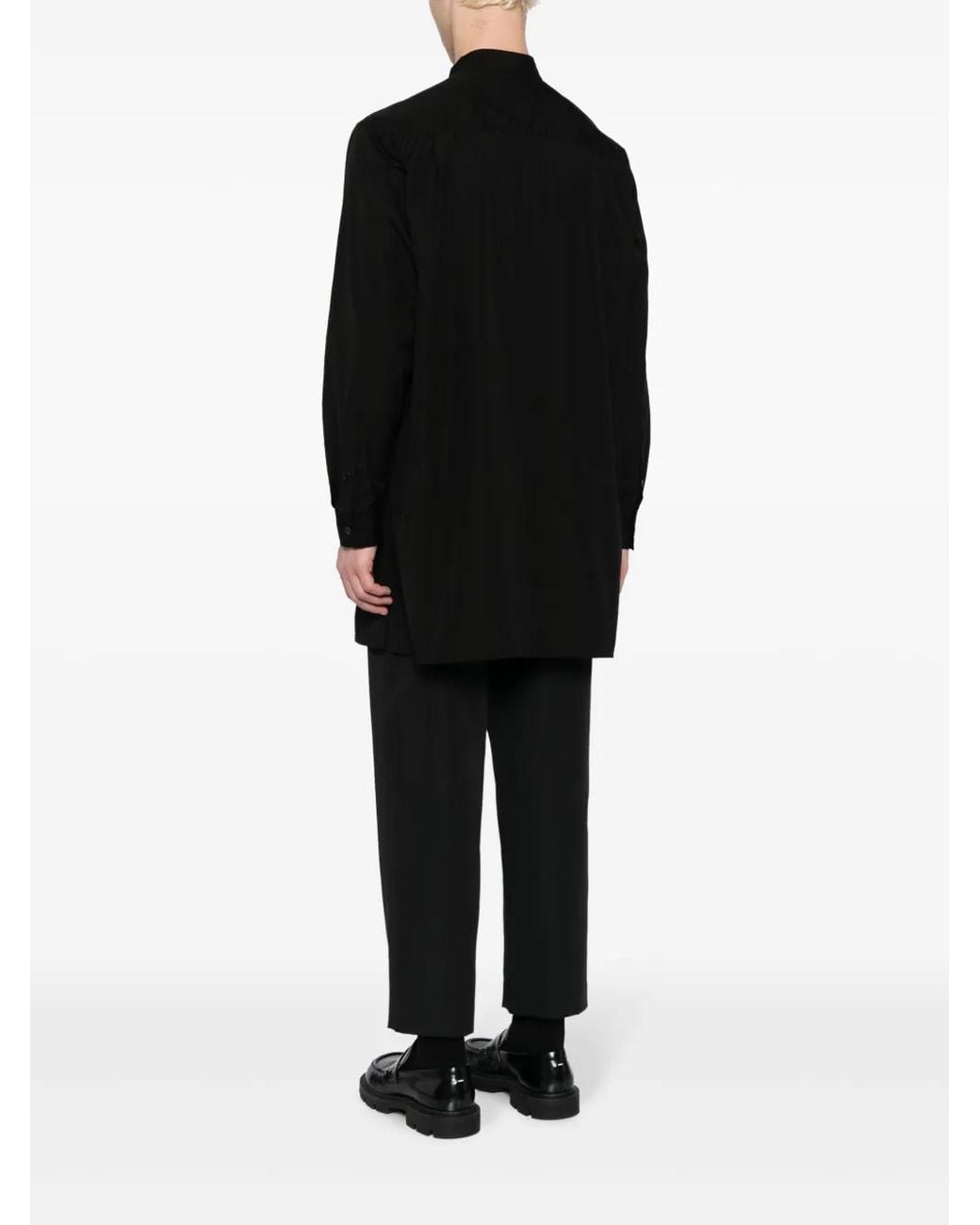 Yohji Yamamoto Black Long-Sleeve Layered Shirt for men