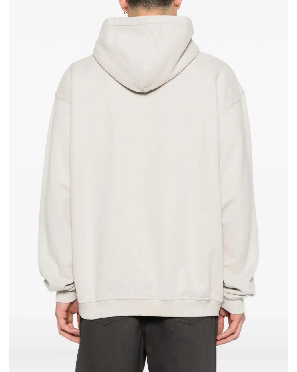 Represent Gray Script Logo Hoodie for men