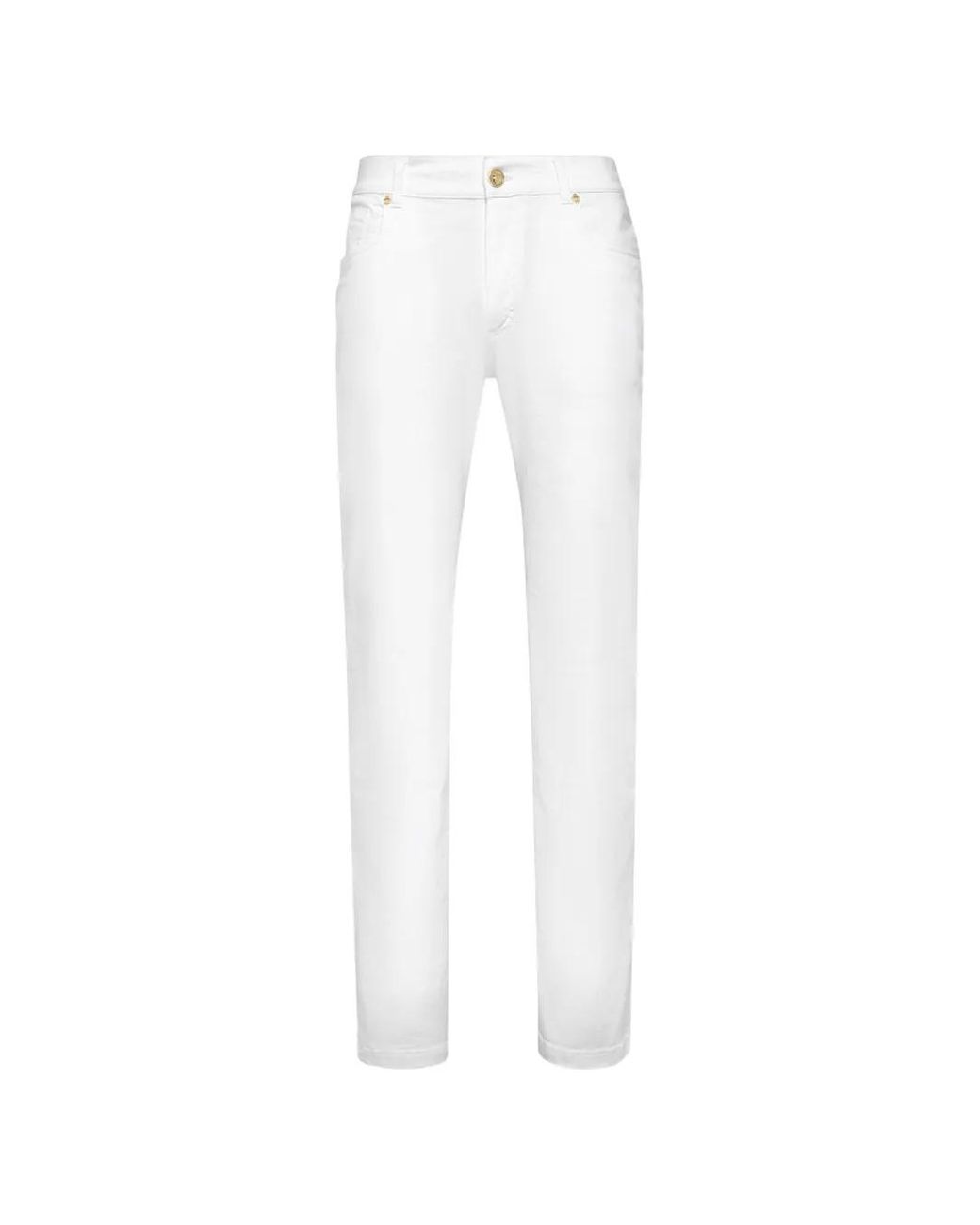 Billionaire White Jean À Logo Brodé for men