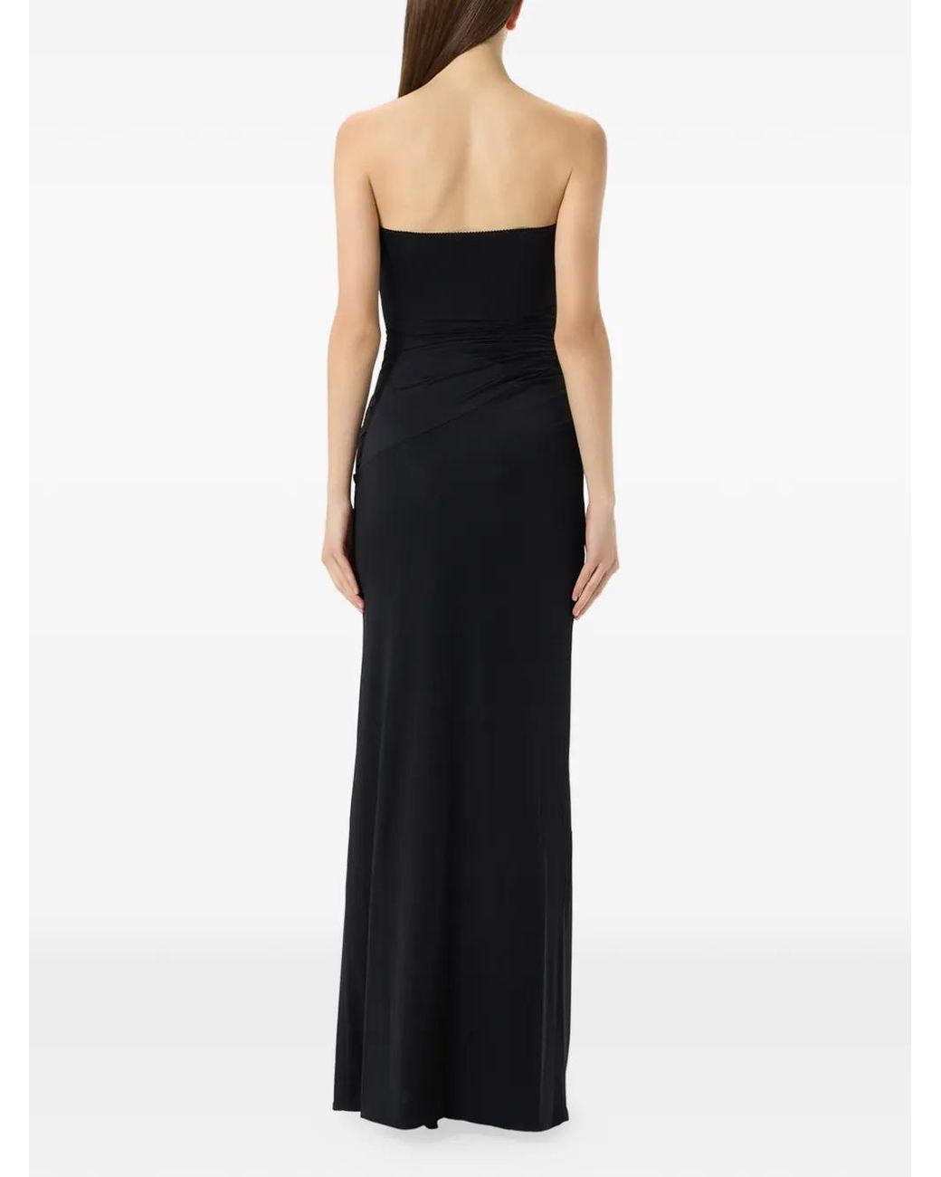 Blumarine Black Sweetheart-neck Gown