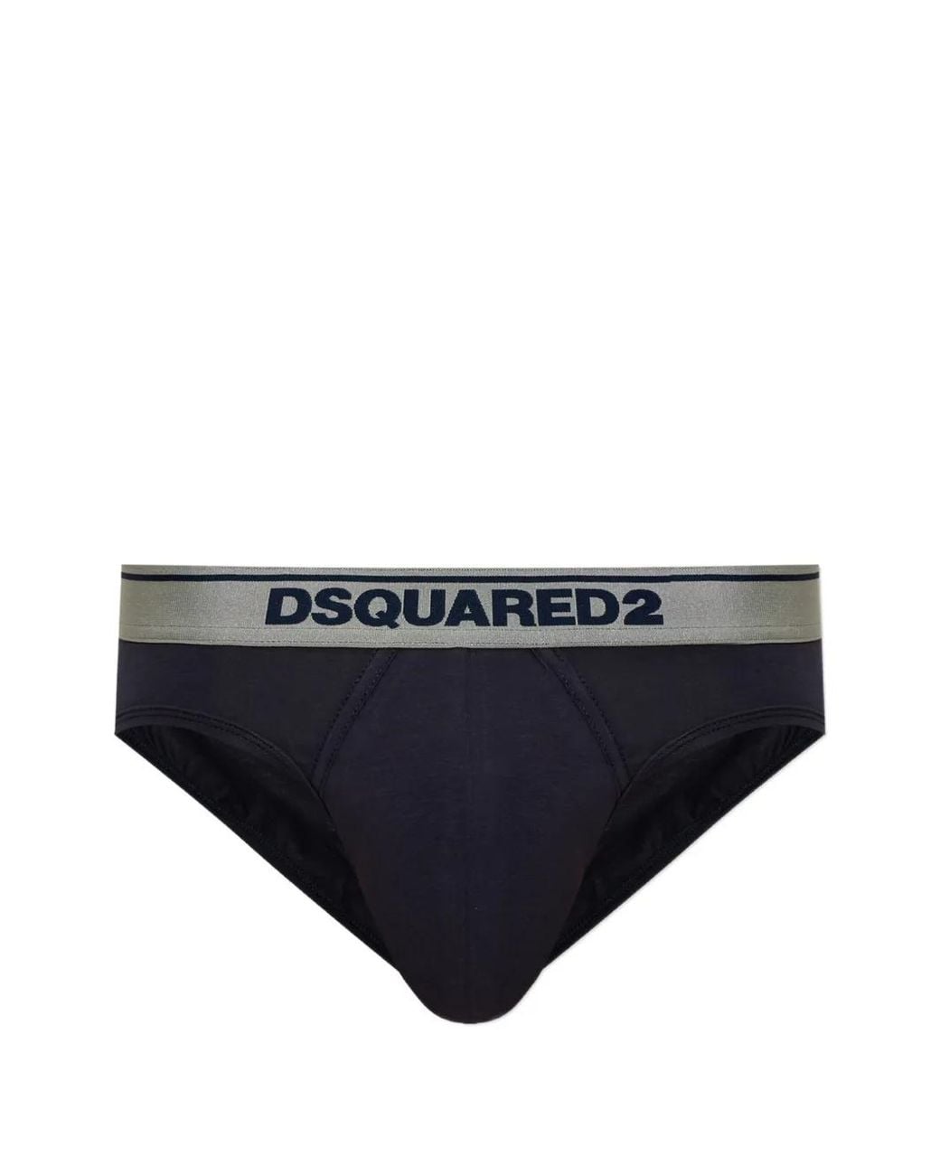 DSquared² Black Logo-Waistband Briefs for men