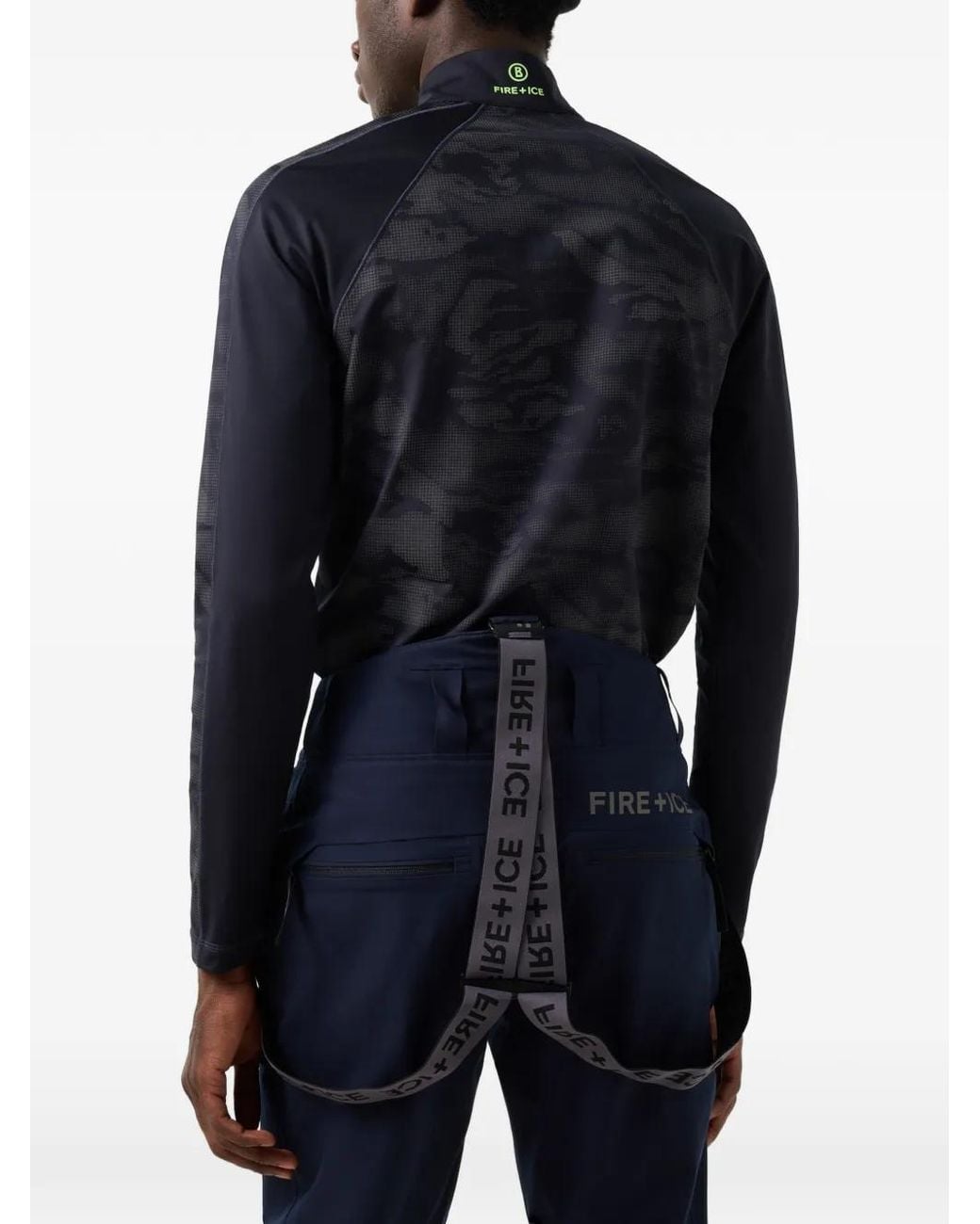 Bogner Fire + Ice Blue Premo Reflective-Print Performance Top for men