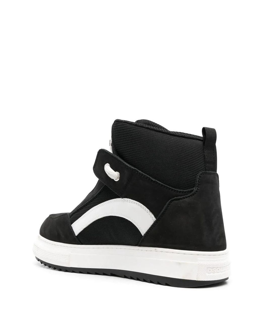 DSquared² Black Two-Tone High-Top Sneakers for men