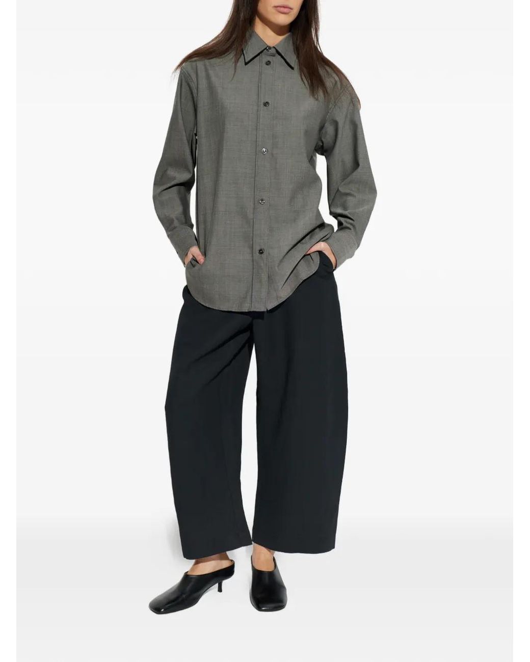 Studio Nicholson Gray Rouen Wool Shirt