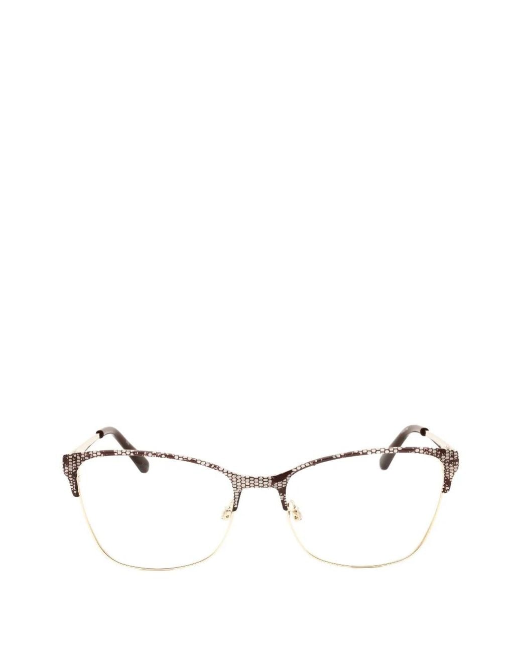 Bebe Natural Snake-Effect Cat-Eye Glasses