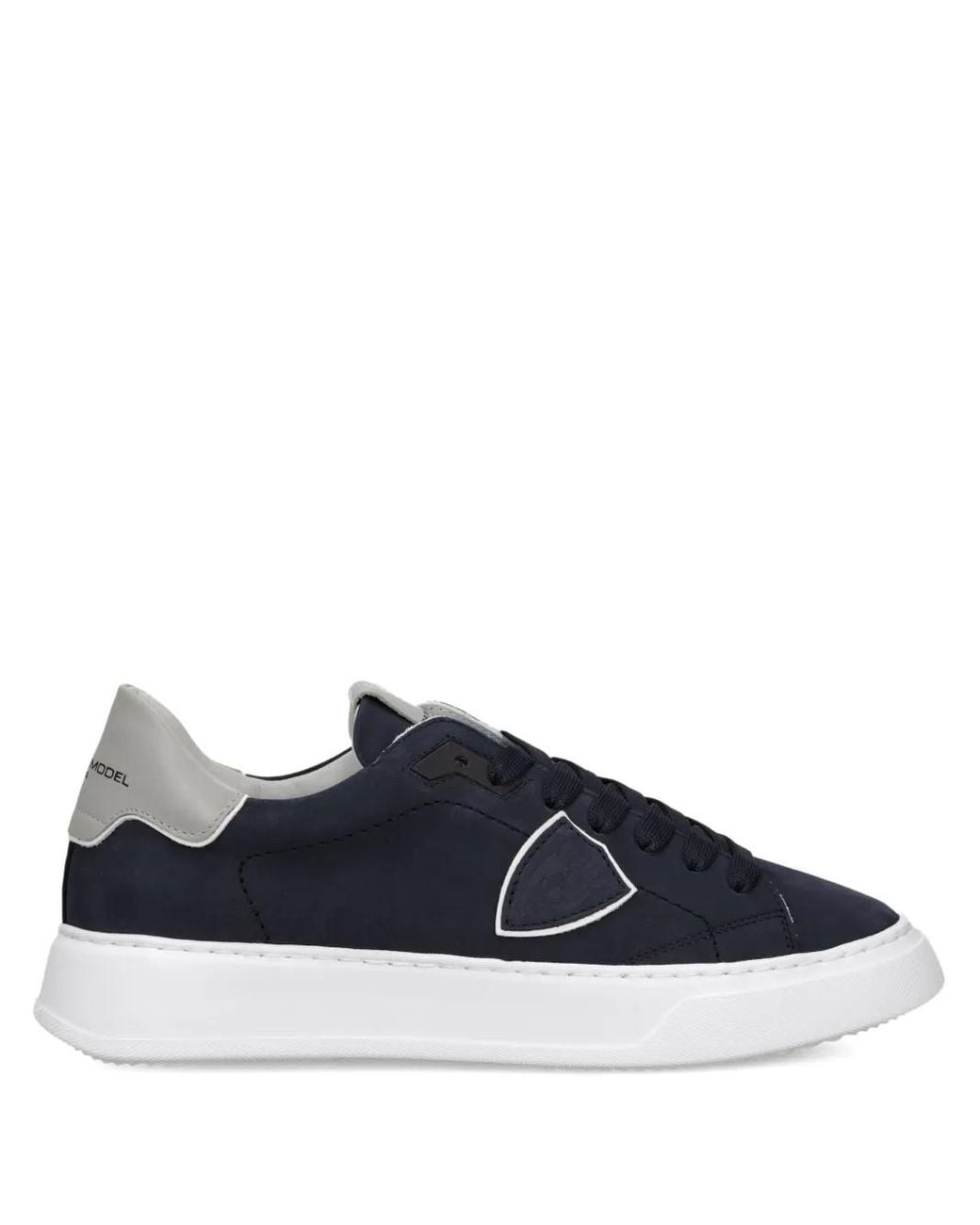 Philippe Model Blue Nubuck Low-Top Sneakers for men