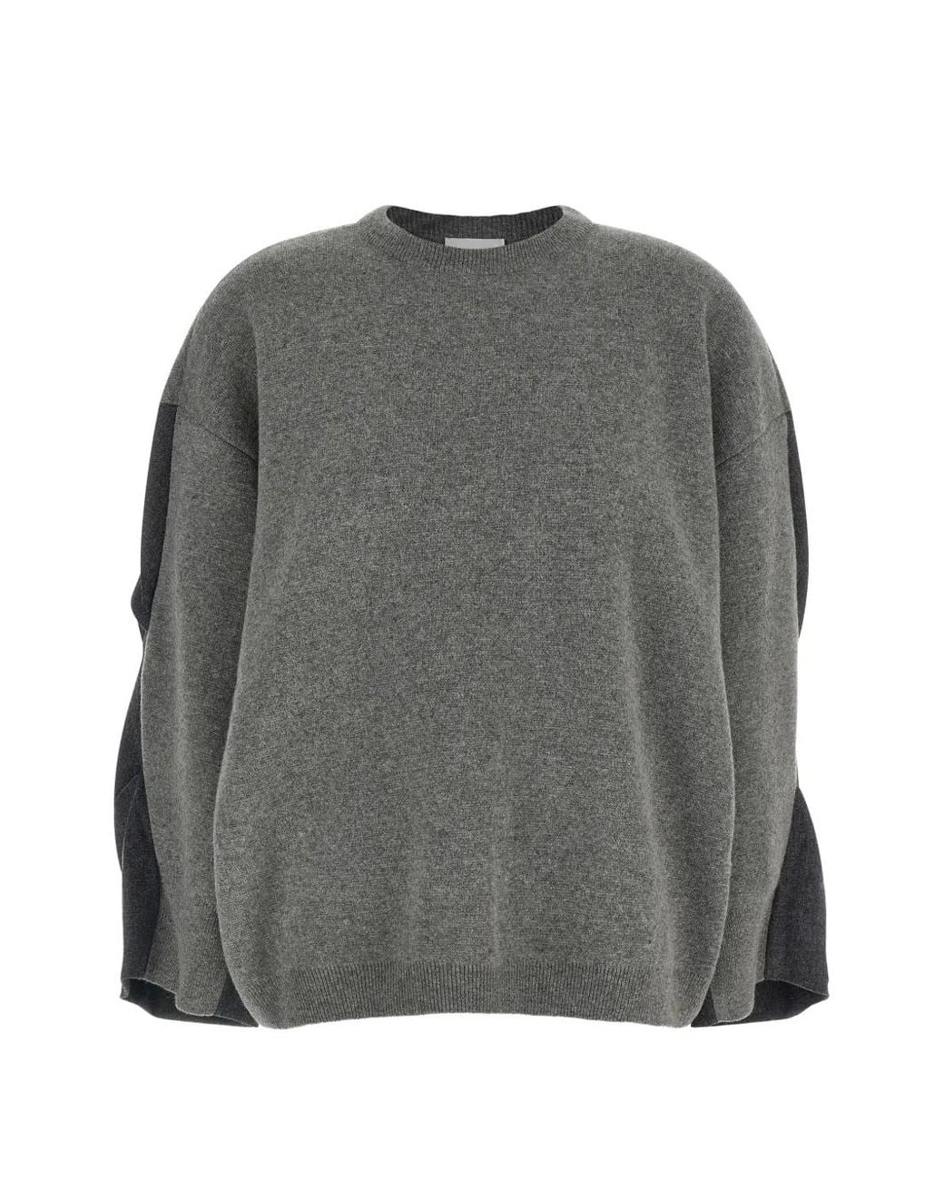Nude Gray Pull Bicolore À Épaules Basses