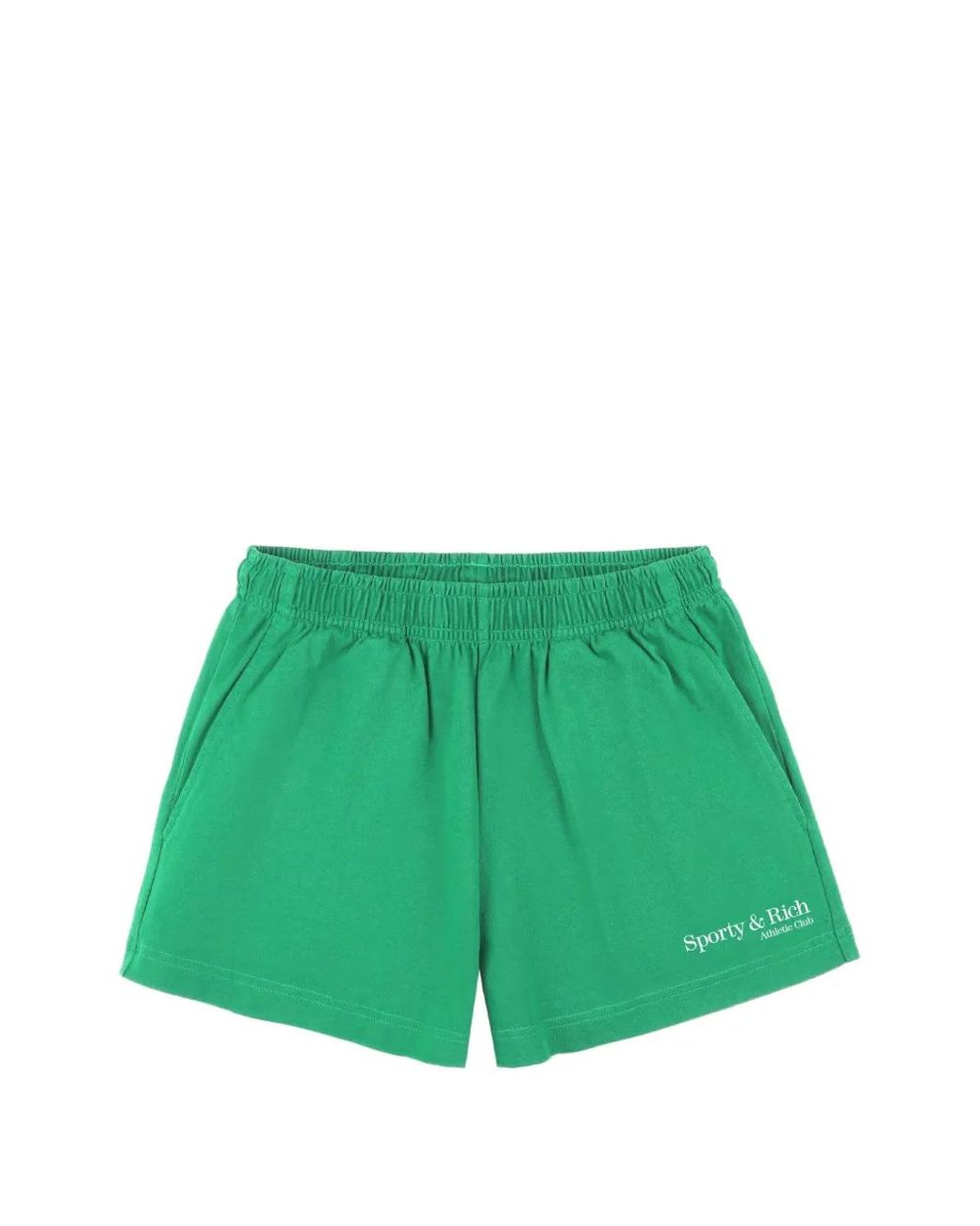 Sporty & Rich Green Short Élastiqué À Logo Imprimé