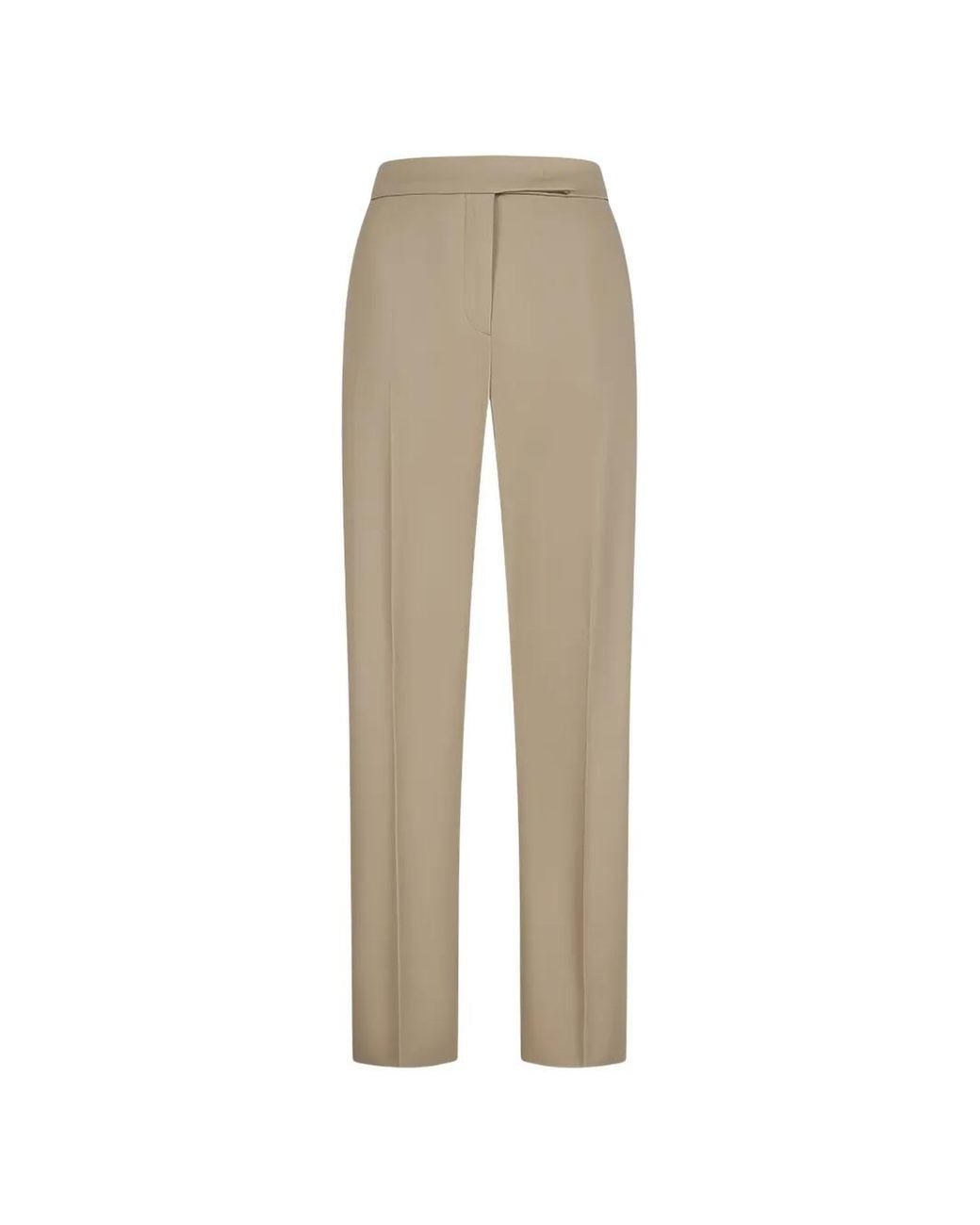 Max Mara Natural Cotton Satin Trousers