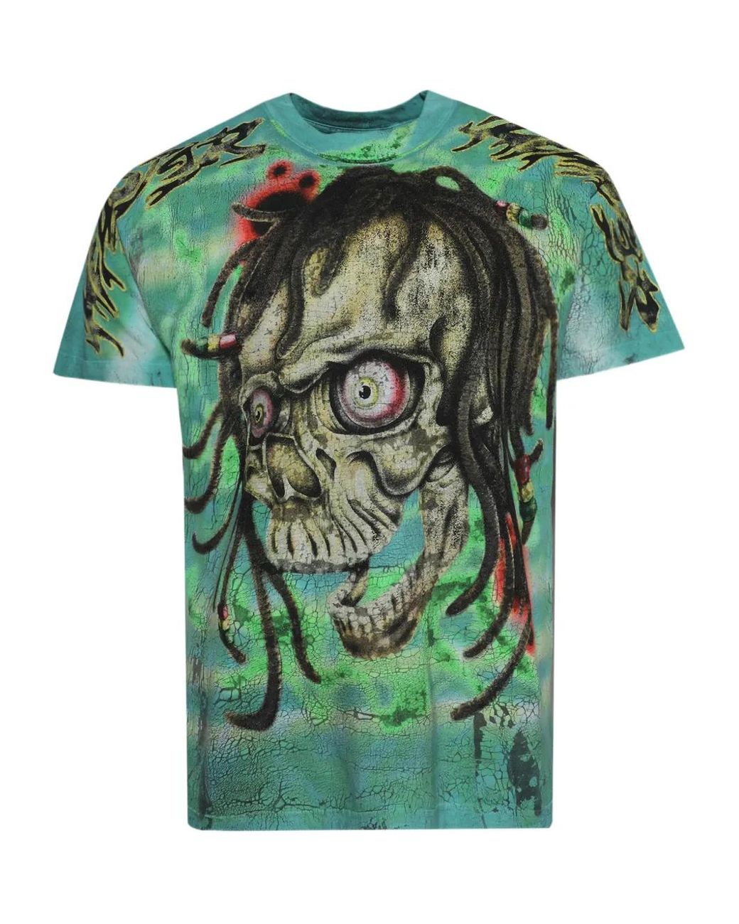 HELLSTAR Green Graphic-Print T-Shirt for men