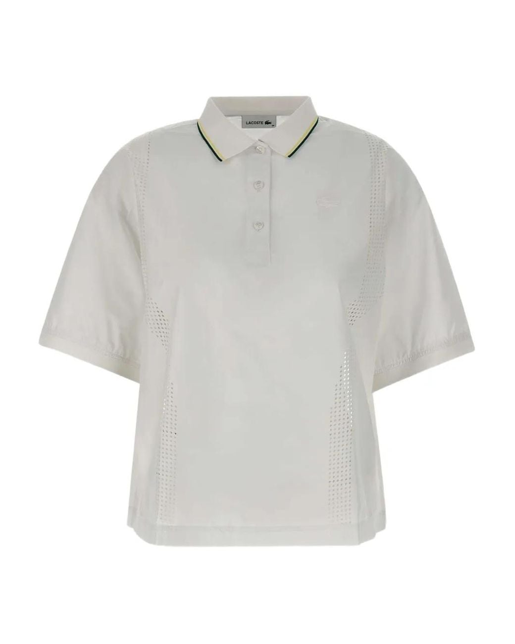 Lacoste Gray Perforated Short-Sleeve Polo Shirt