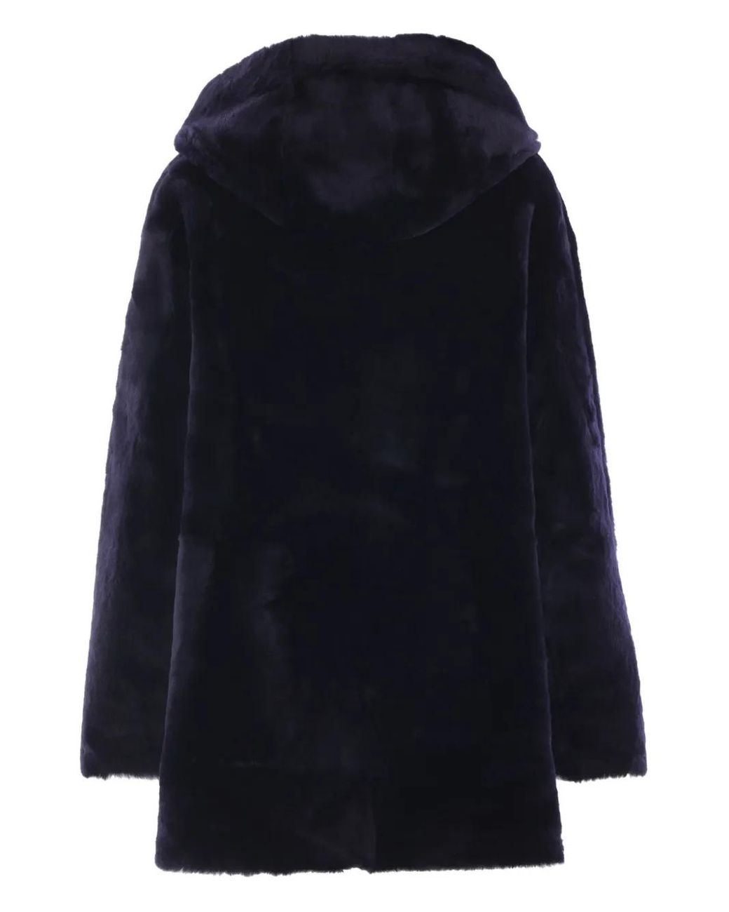 Arma Blue Hooded Shearling Coat