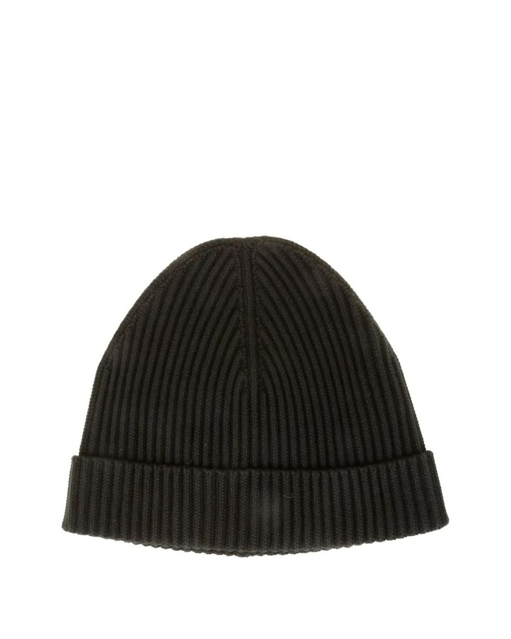 Rrd Black Ribbed Beanie Hat for men