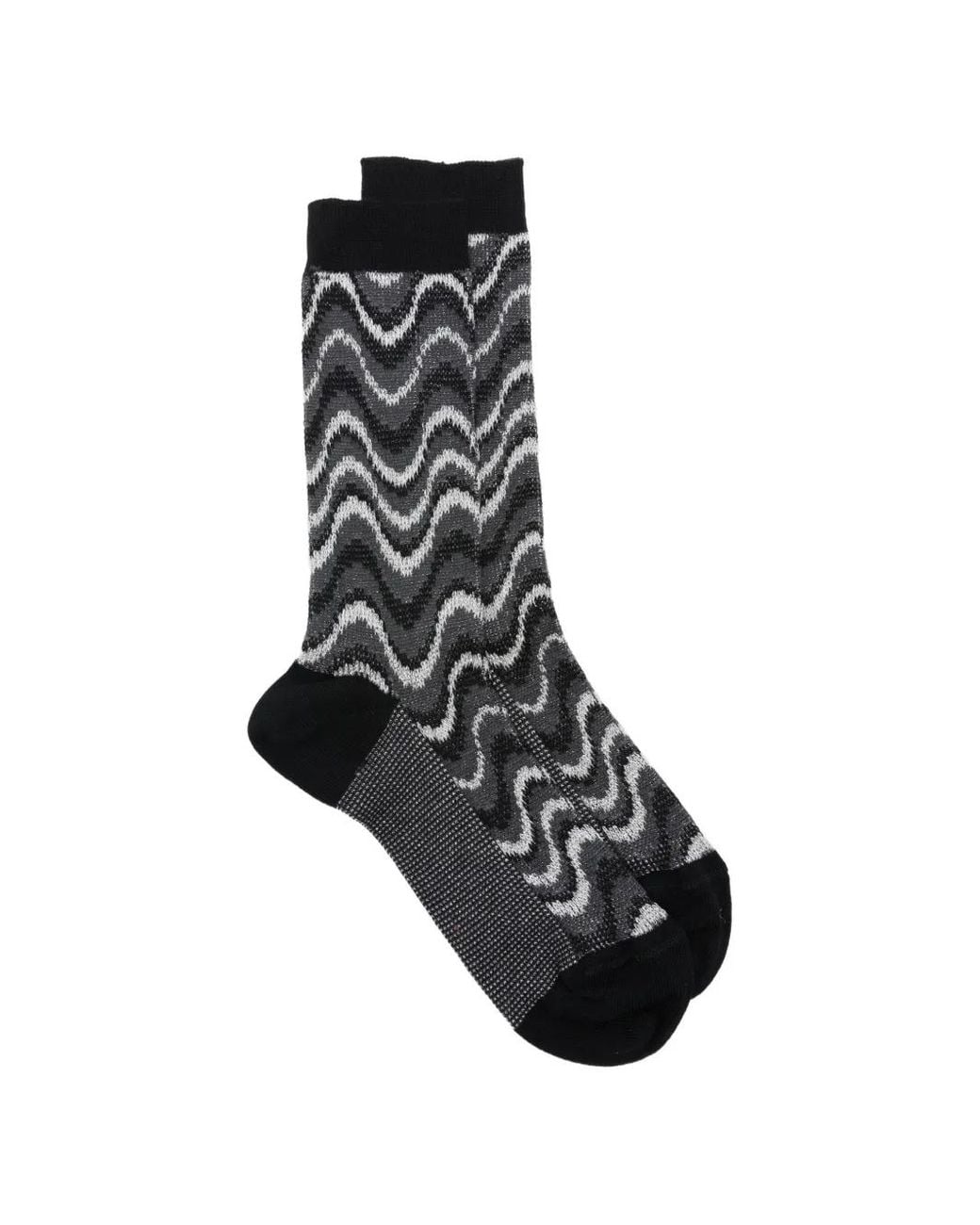 Missoni Black Zigzag Knit Socks