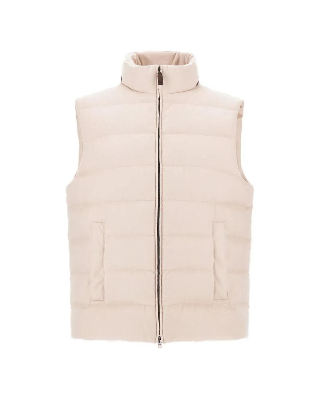 Herno White Quilted Gilet for men