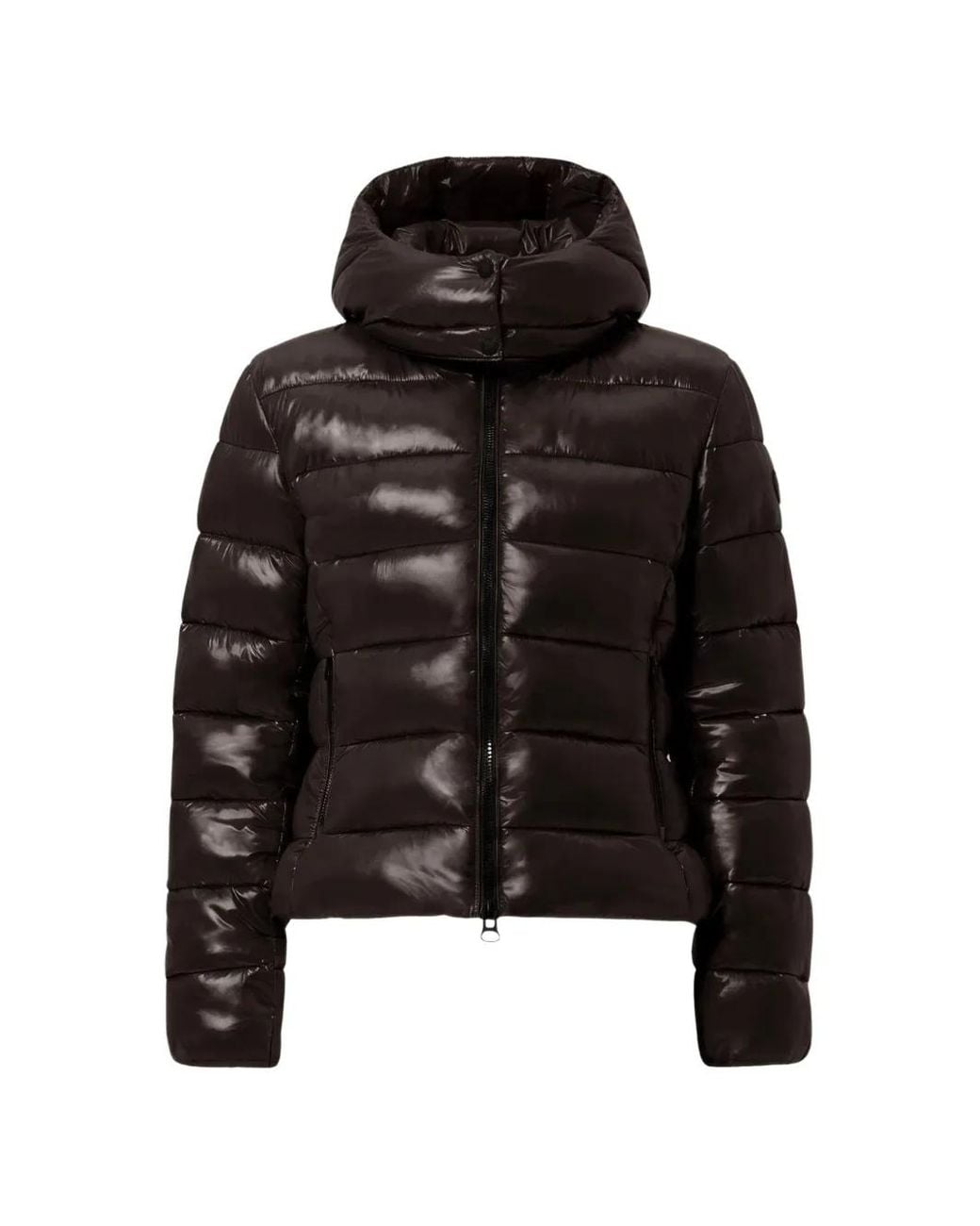 Save The Duck Black Jacket Mod Quilted Hooded Jacket