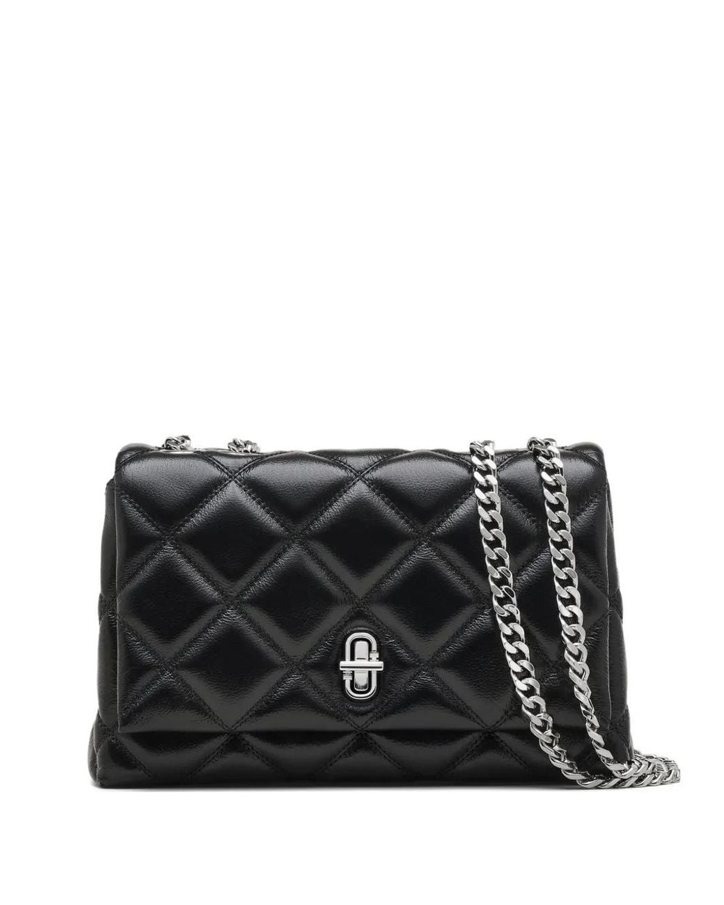 Marc Jacobs Black The Slim Dual Leather Shoulder Bag
