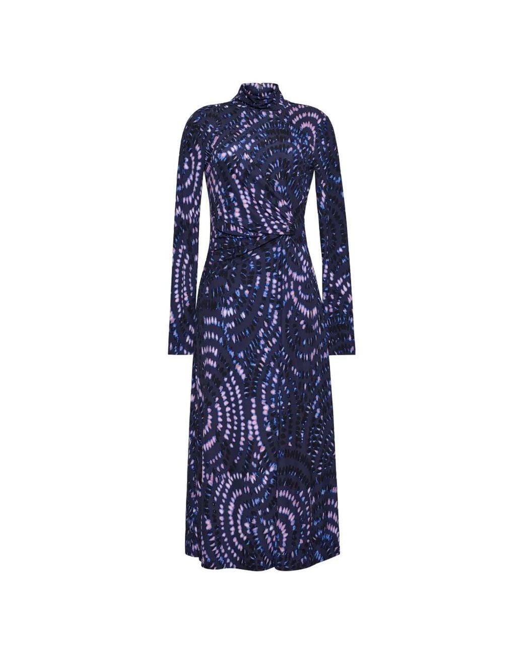 Cara Cara Blue Hera Gathered-Detail Midi Dress