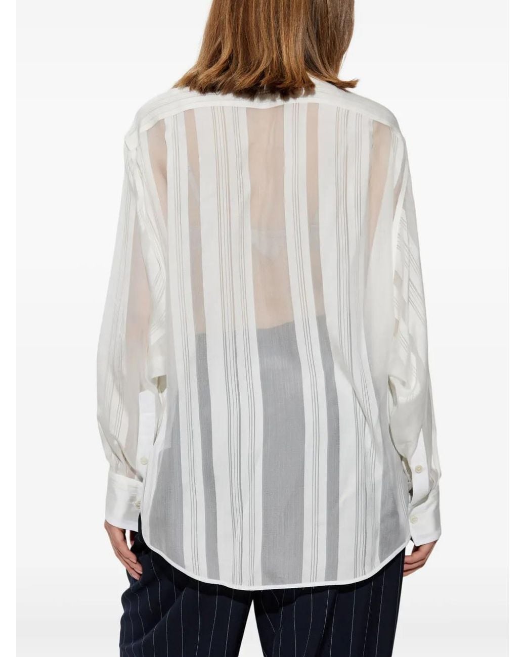 Stella McCartney White Striped Panelled Shirt