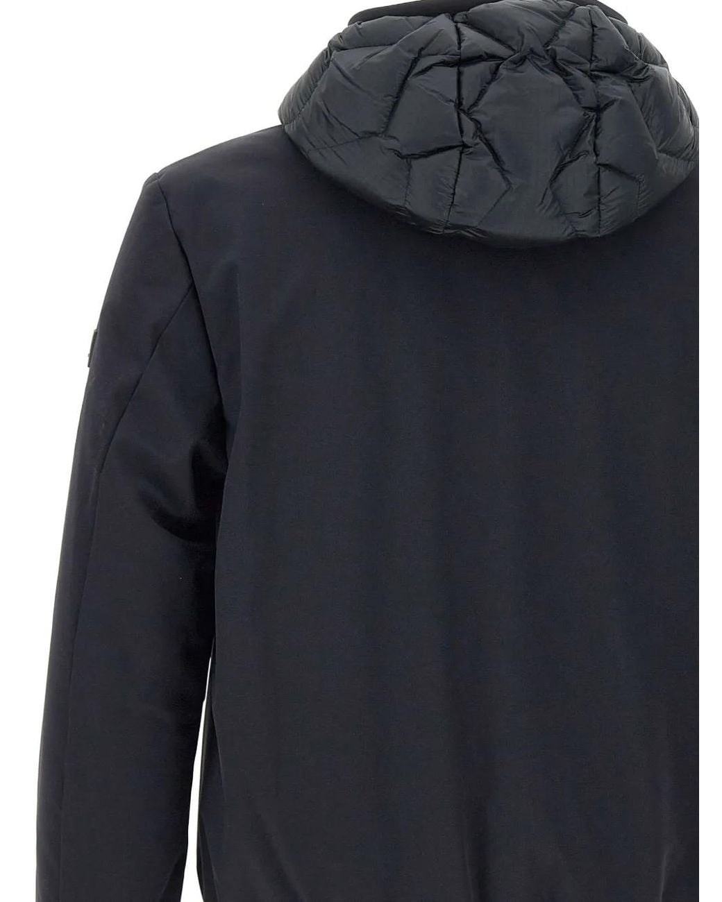 Peuterey Gray Quilted Hooded Jacket for men
