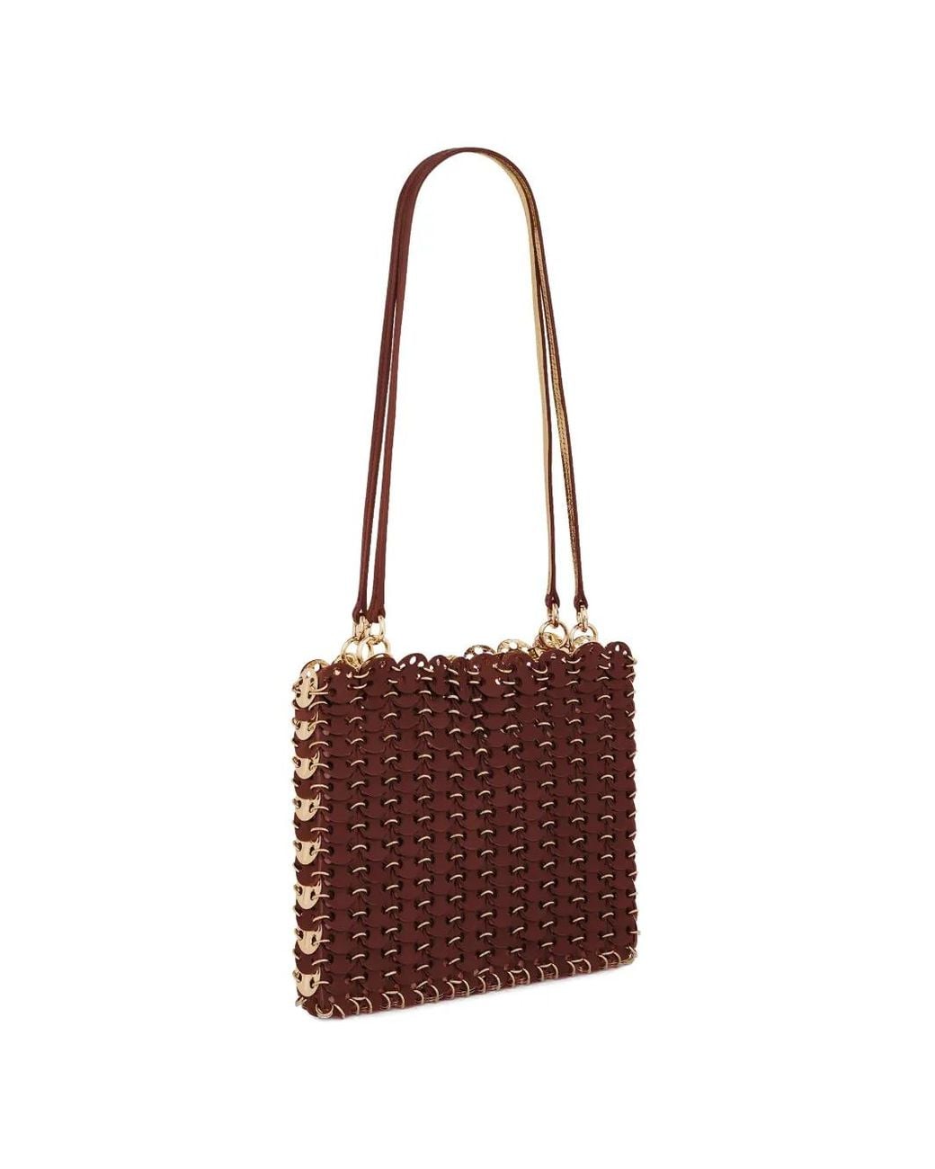 Rabanne Red 1969 Flip Iconic Discs Shoulder Bag