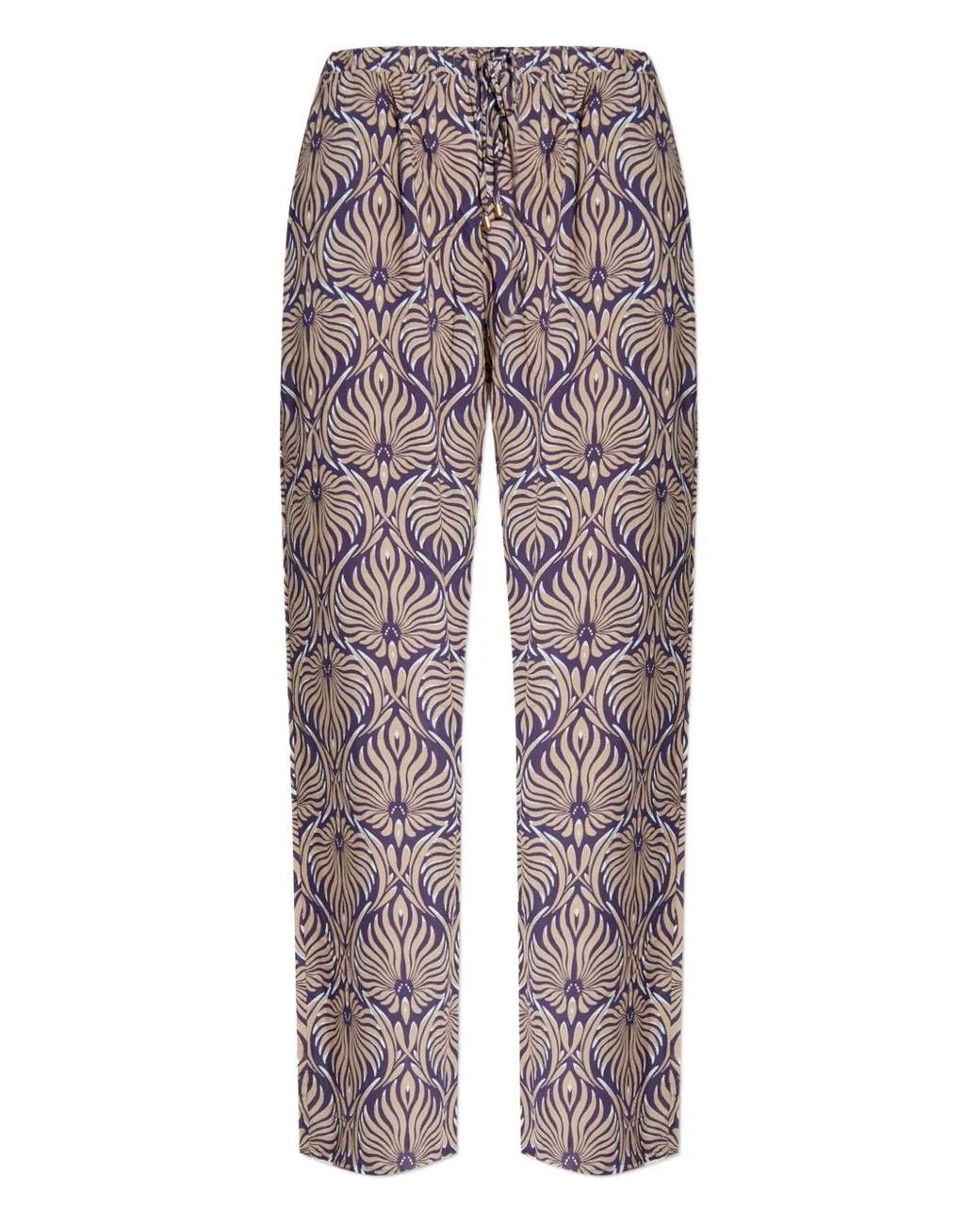 Hanro Multicolor Floral-Pattern Drawstring Trousers