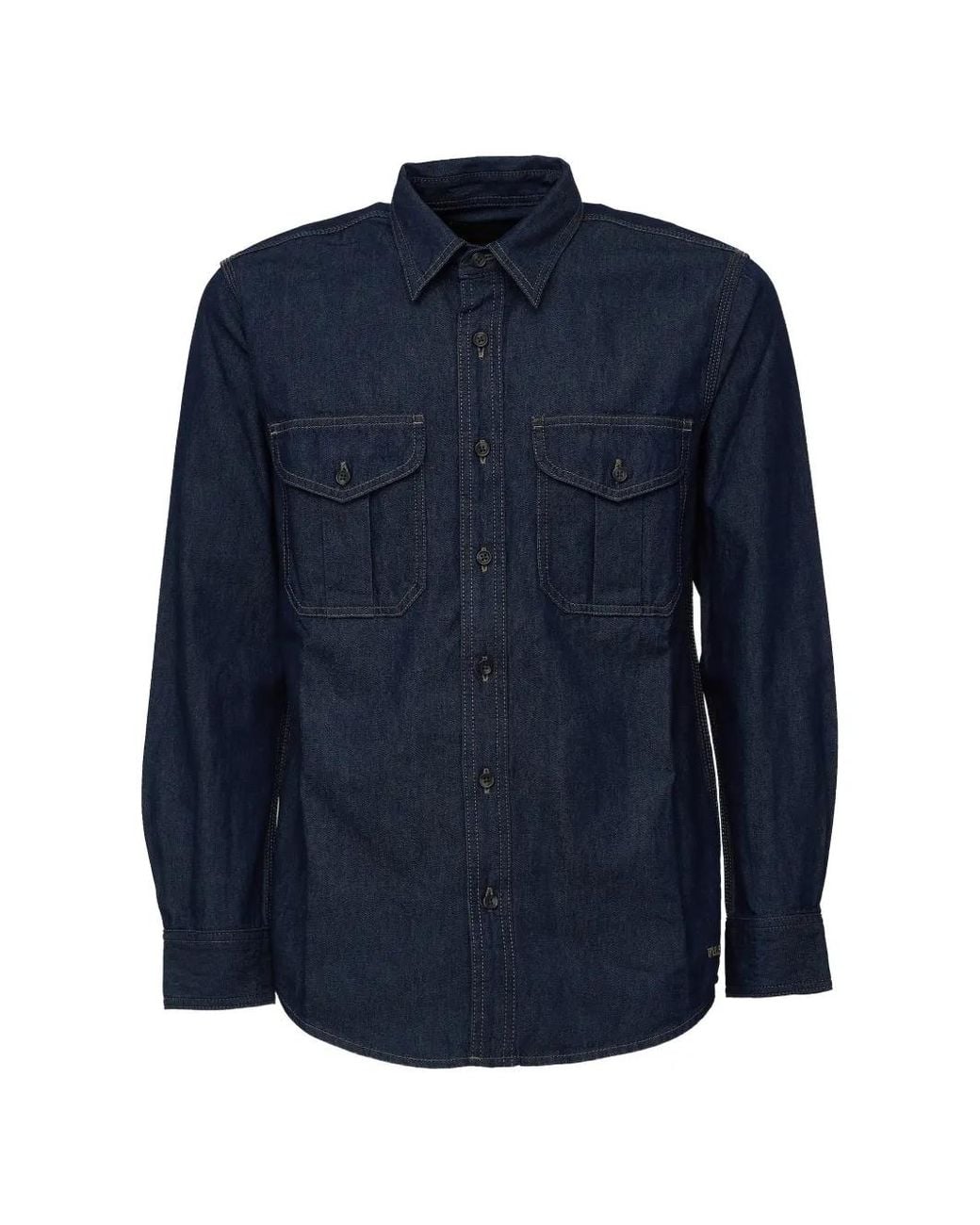 Filson Blue Chemise Denim Guide À Col Classique for men