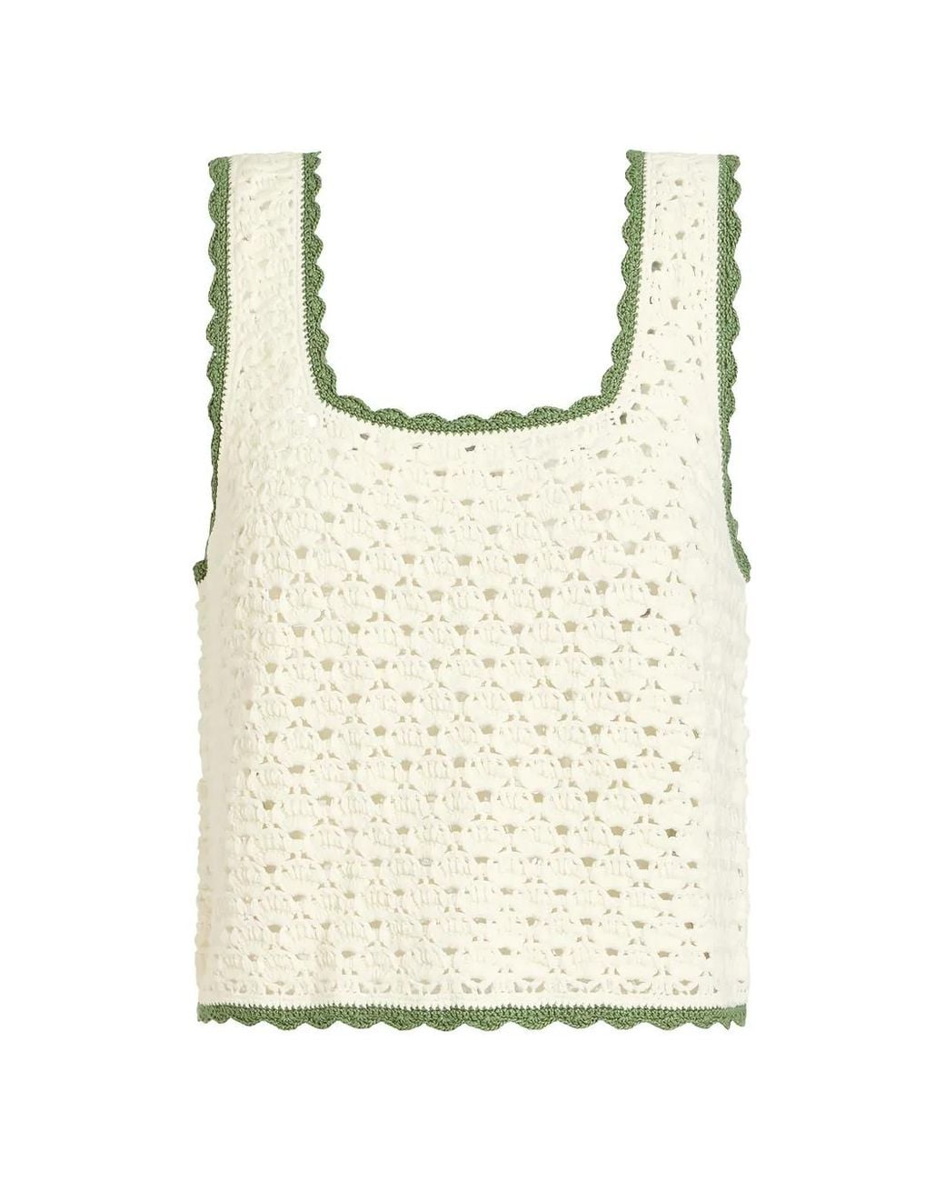 Marie Oliver Natural Ella Crochet-Knit Top