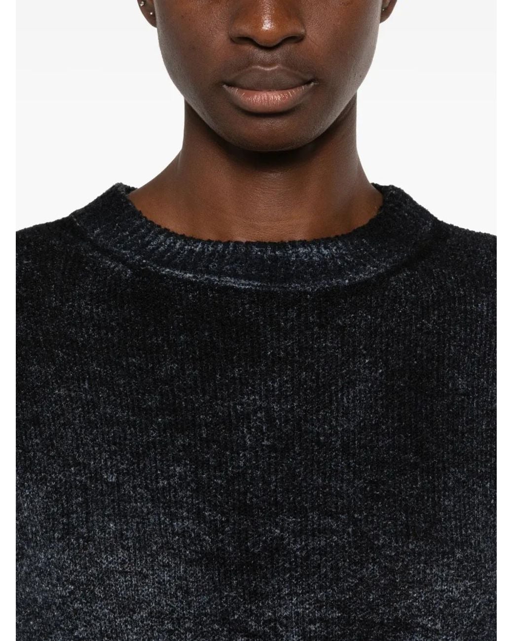 Avant Toi Black Faded-Effect Sweater