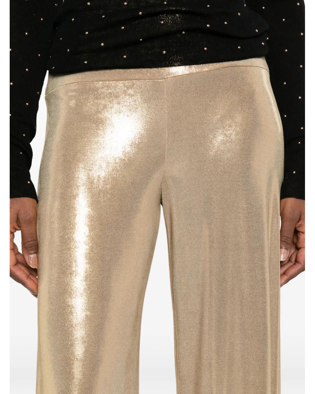 Norma Kamali High Waist Broek in het Natural