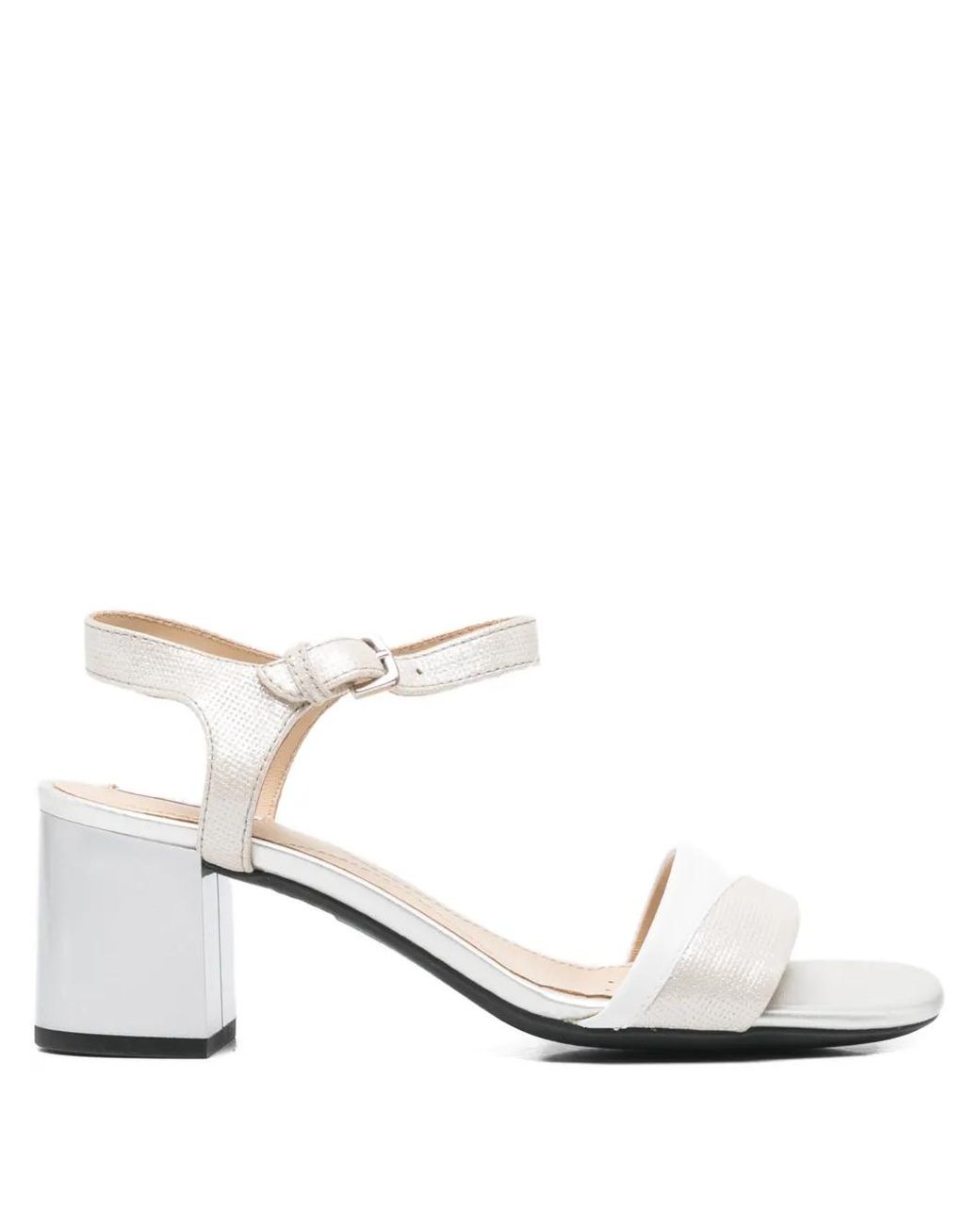 Geox White 65Mm Audalies Block-Heel Sandals