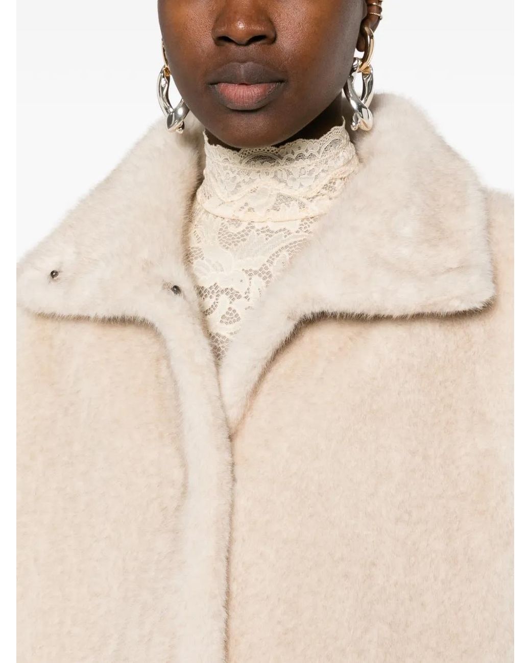 Betta Corradi Natural Faux-Fur Jacket