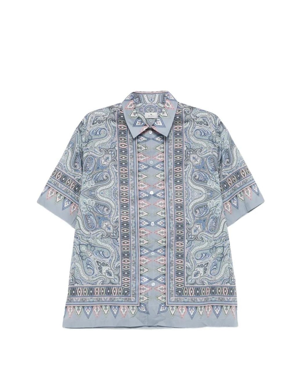 Etro Blue Paisley Shirt for men