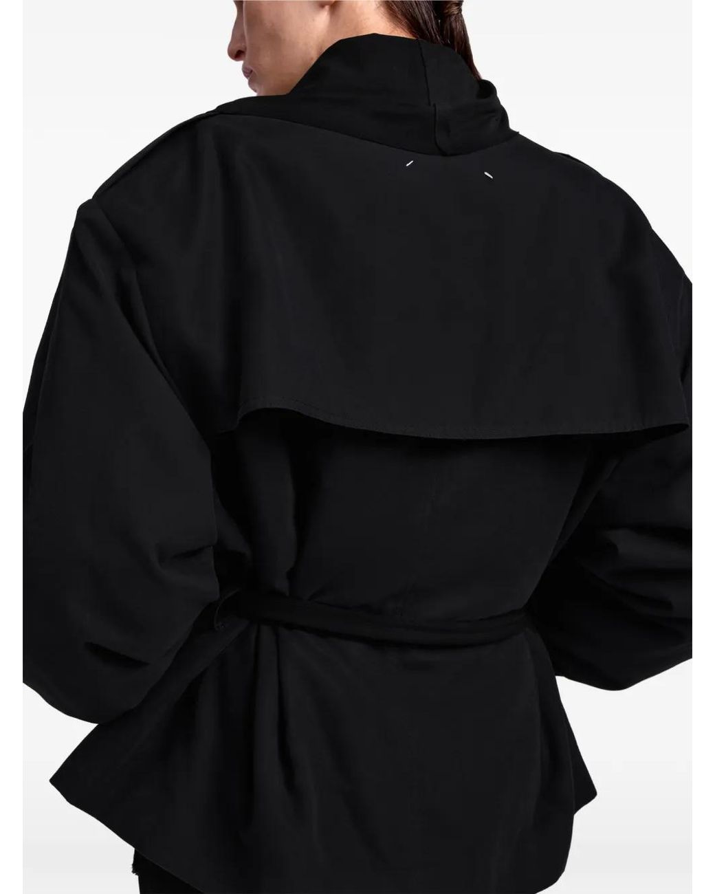Maison Margiela Black Fusion Jersey Trench Coat
