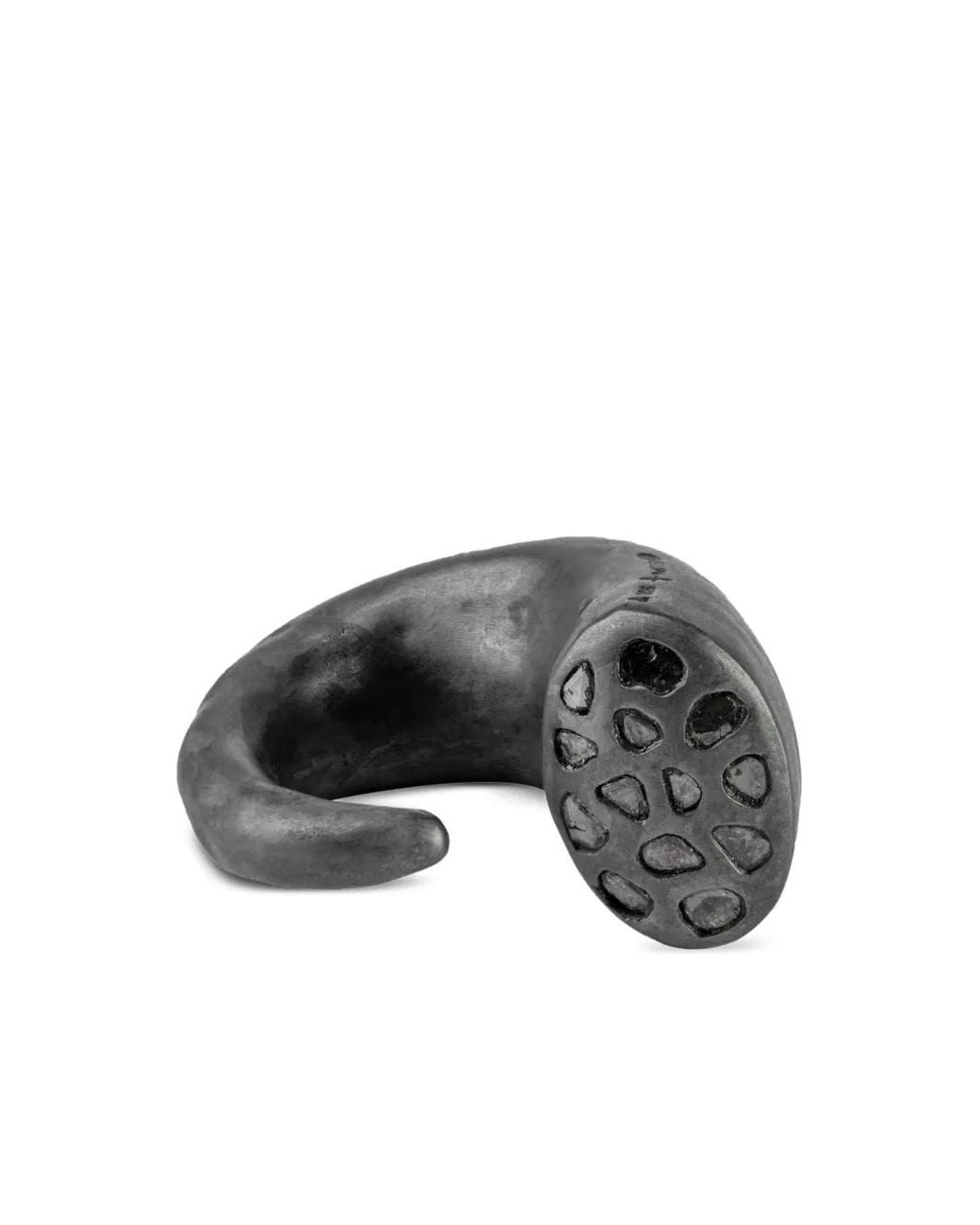 Parts Of 4 Black Oxidised Giant Horn Diamond Ring
