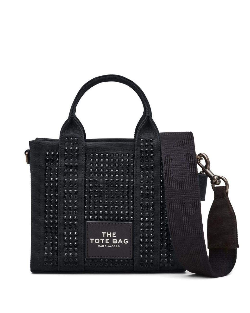 Marc Jacobs The Crystal Canvas Mini Tote Bag in Black | Lyst UK