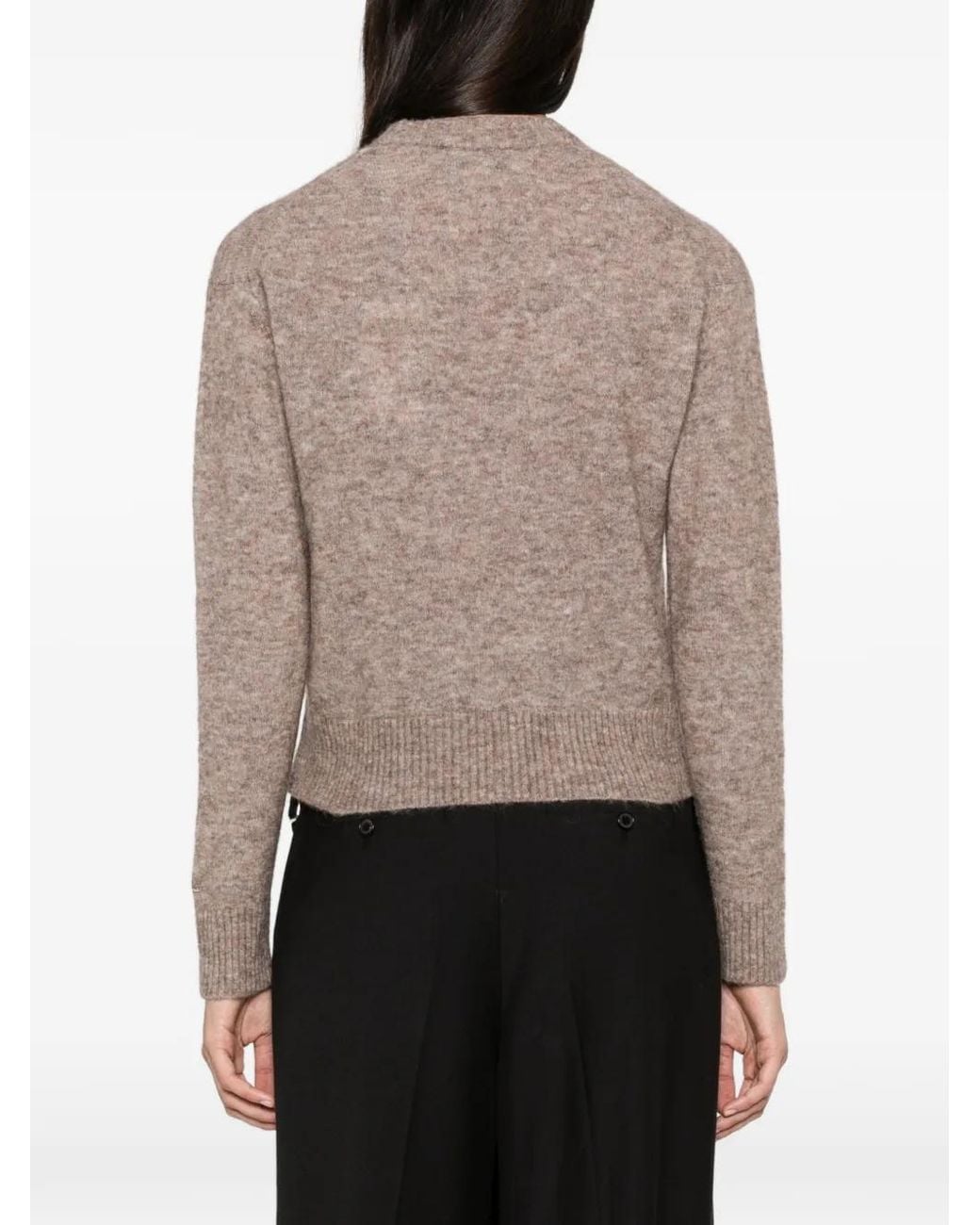 Mc2 Saint Barth Natural Ribbed-Knit Alpaca Sweater