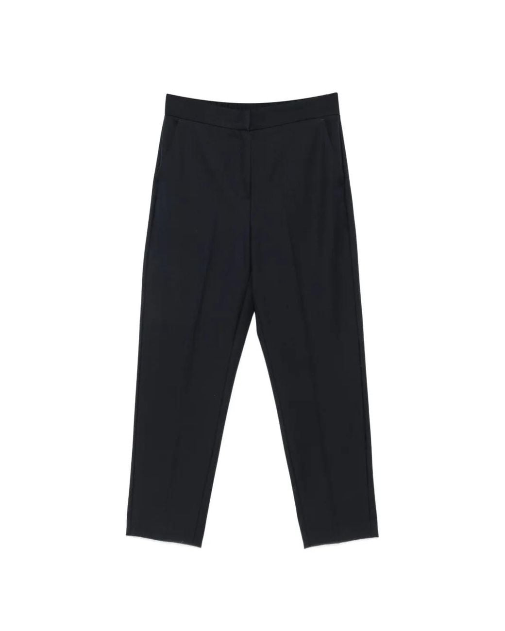 iBlues Blue Pressed-Crease Cropped Trousers