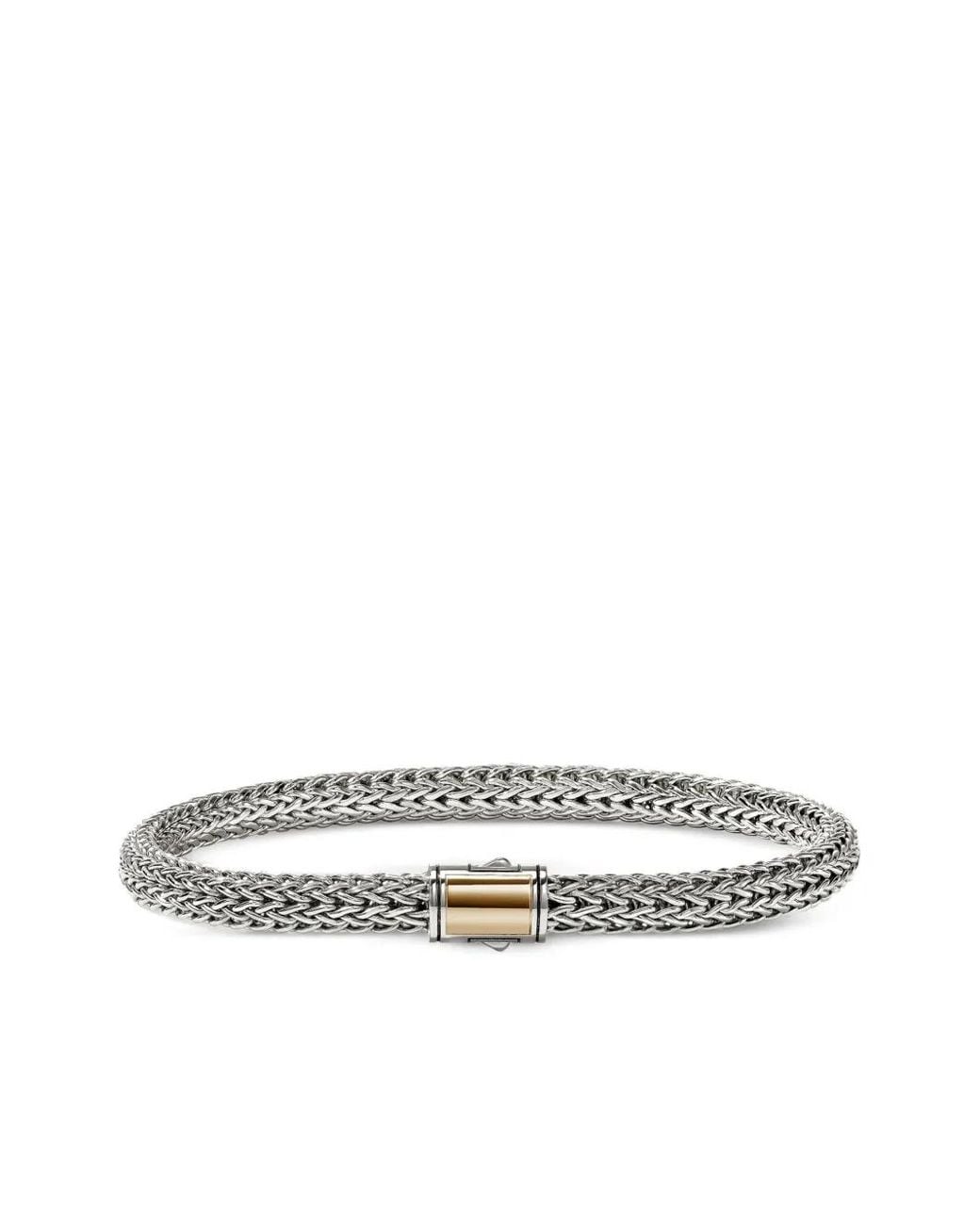 John Hardy White Sterling 14K Icon Bracelet