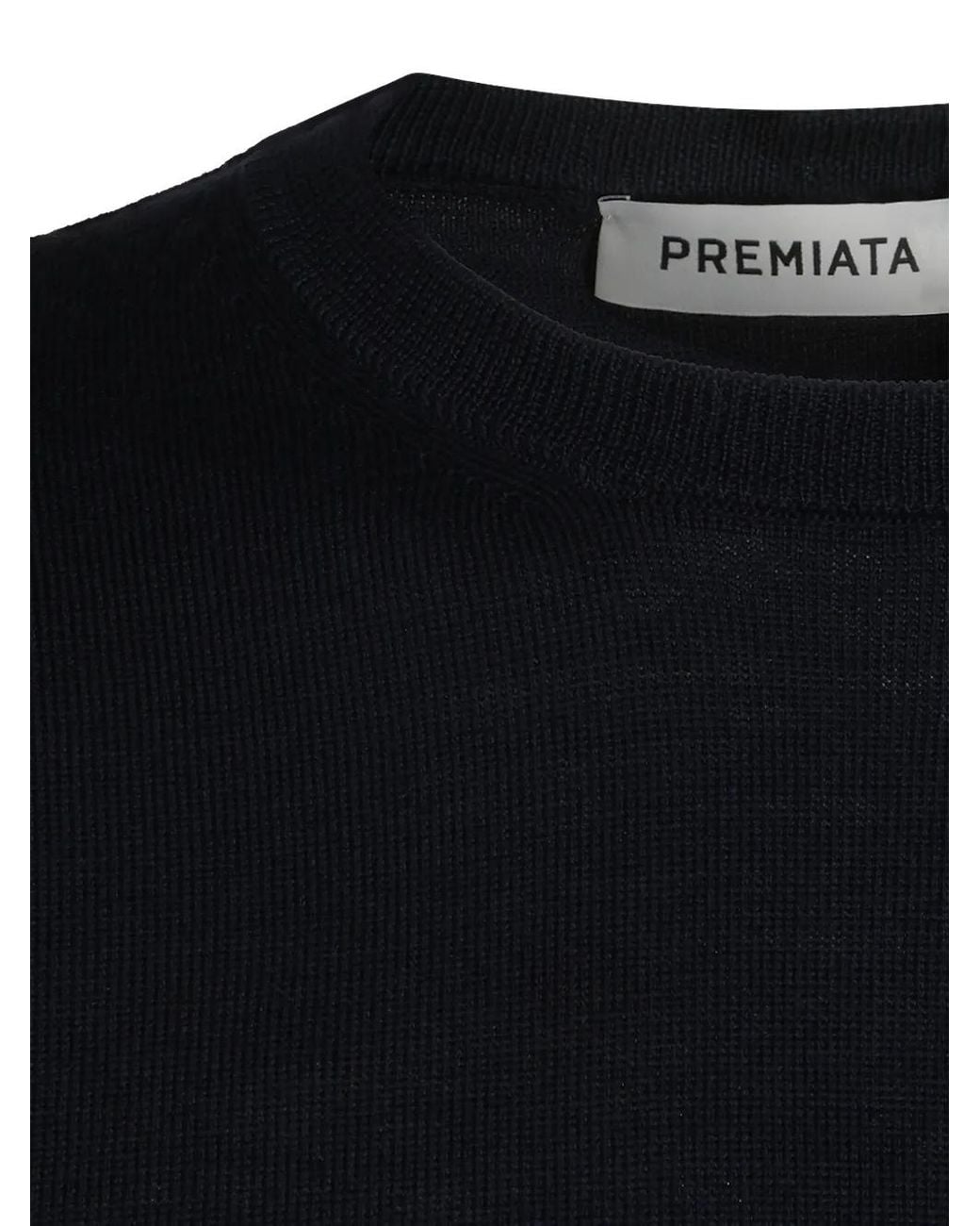 Premiata Blue Crew-Neck Wool Sweater for men