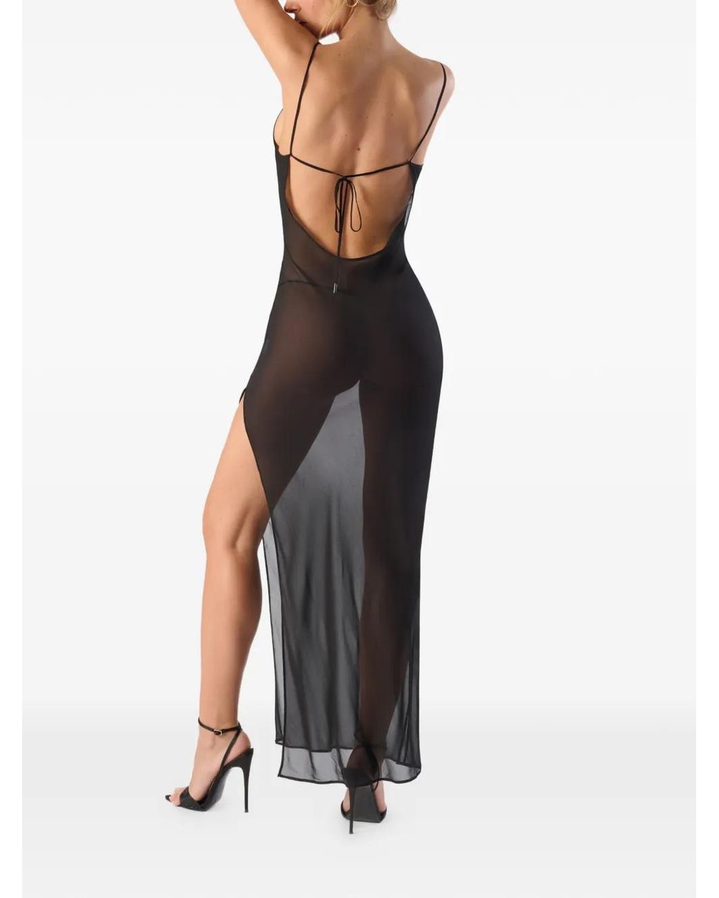 Maison Close Black Fever Backless Maxi Dress