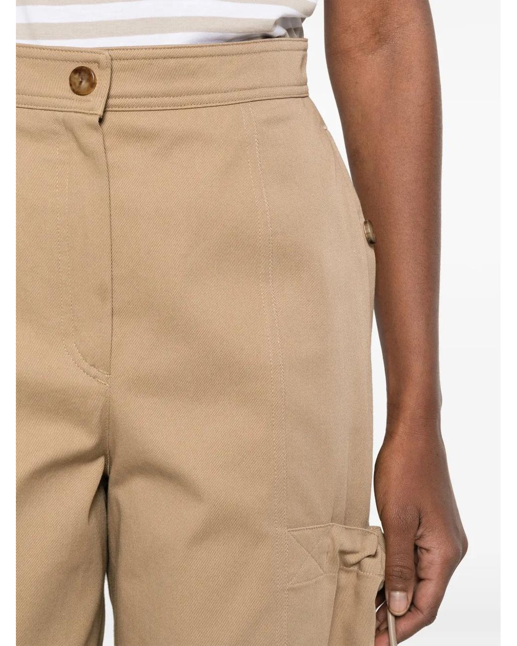 Max Mara Natural Mxmlepre Cargo-Pocket Trousers