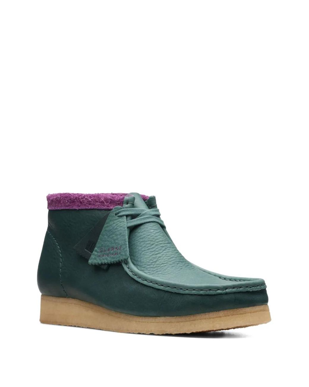 Clarks Green Panelled Desert Boots for men