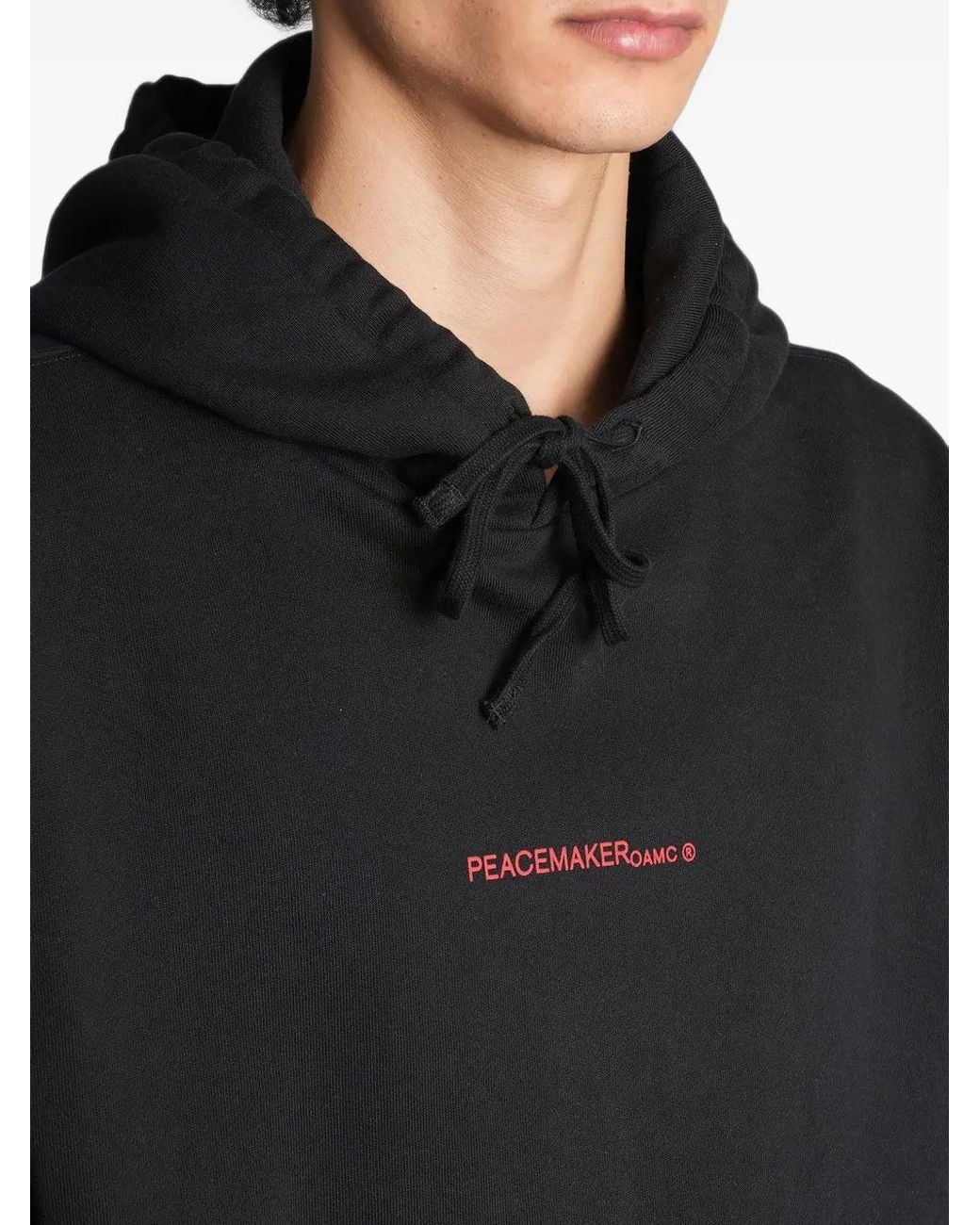 Peacemaker Oamc Black Hoodie Peacemaker À Imprimé Graphique for men