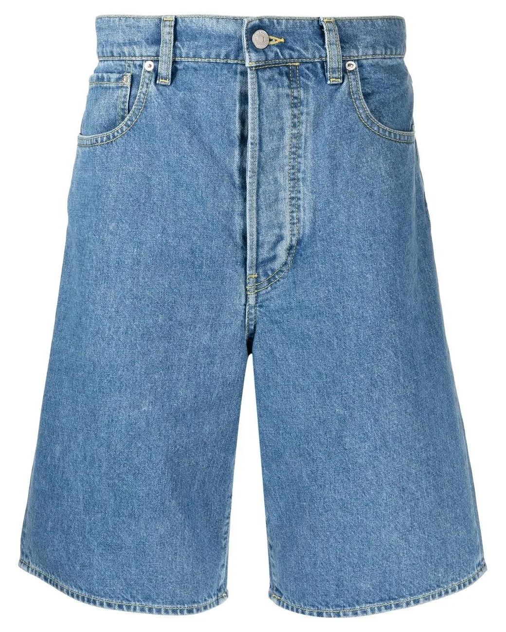 KENZO Blue Straight-Leg Denim Shorts for men